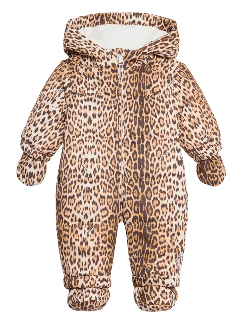 leopard-print hooded snowsuit - Image 1
