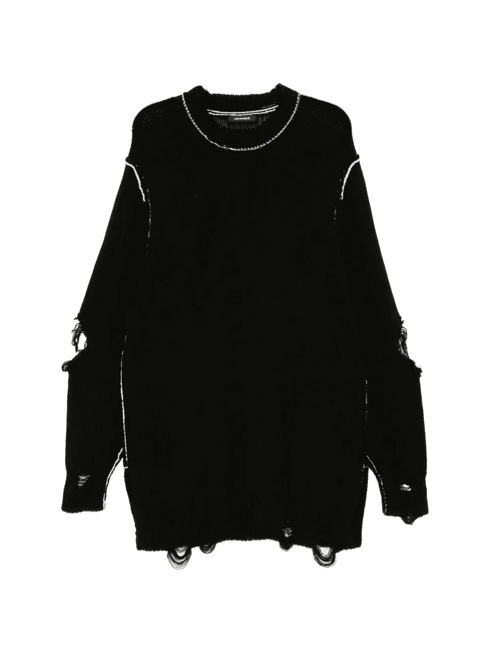 distressed crew neck jumper - Image 1