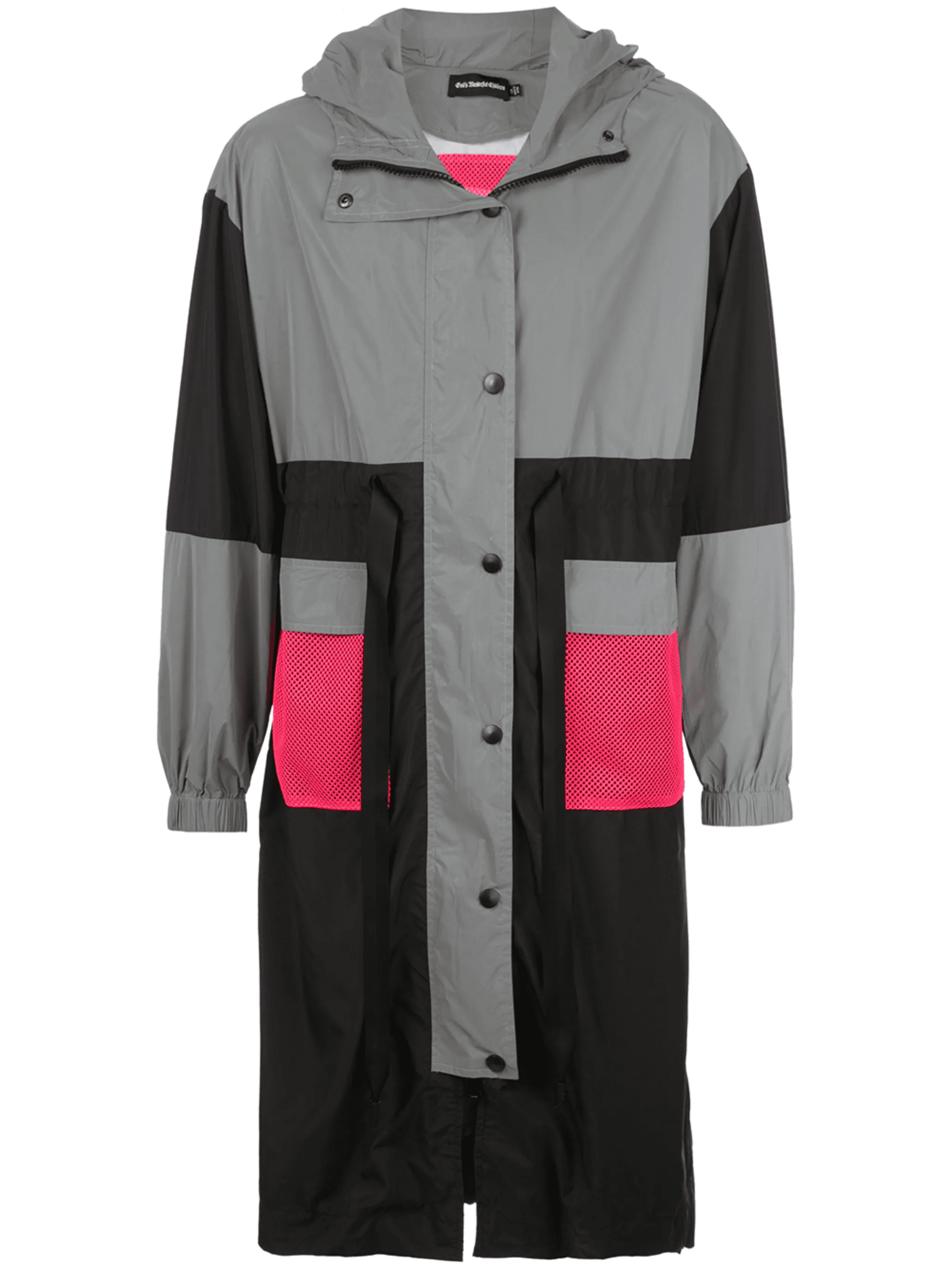 colour-block parka coat - Image 1