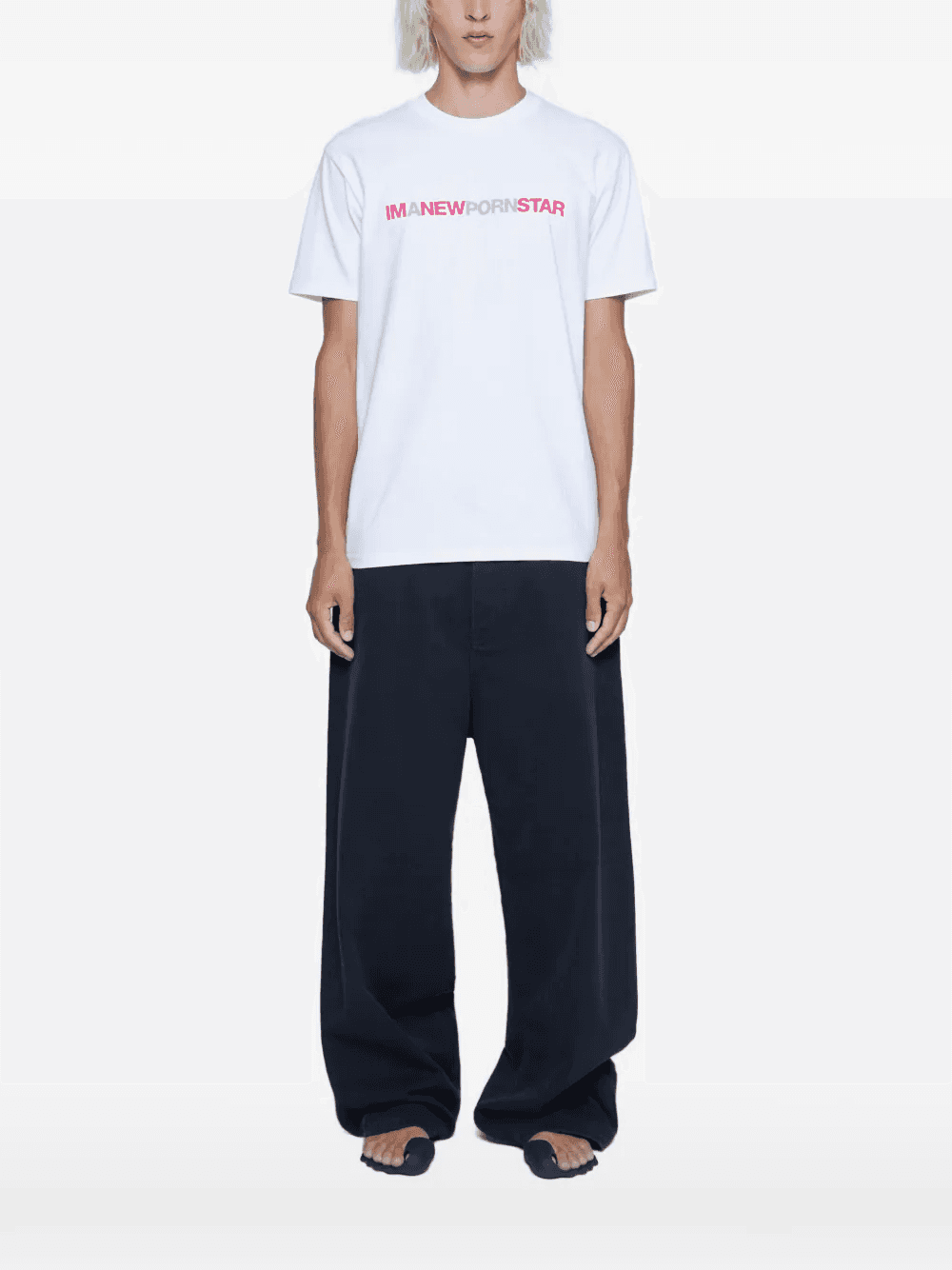 text-print crew-neck T-shirt - Image 1