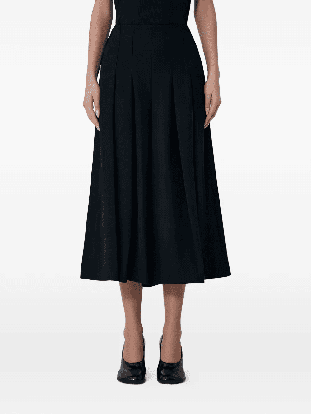 pleated cropped palazzo pants - Image 1