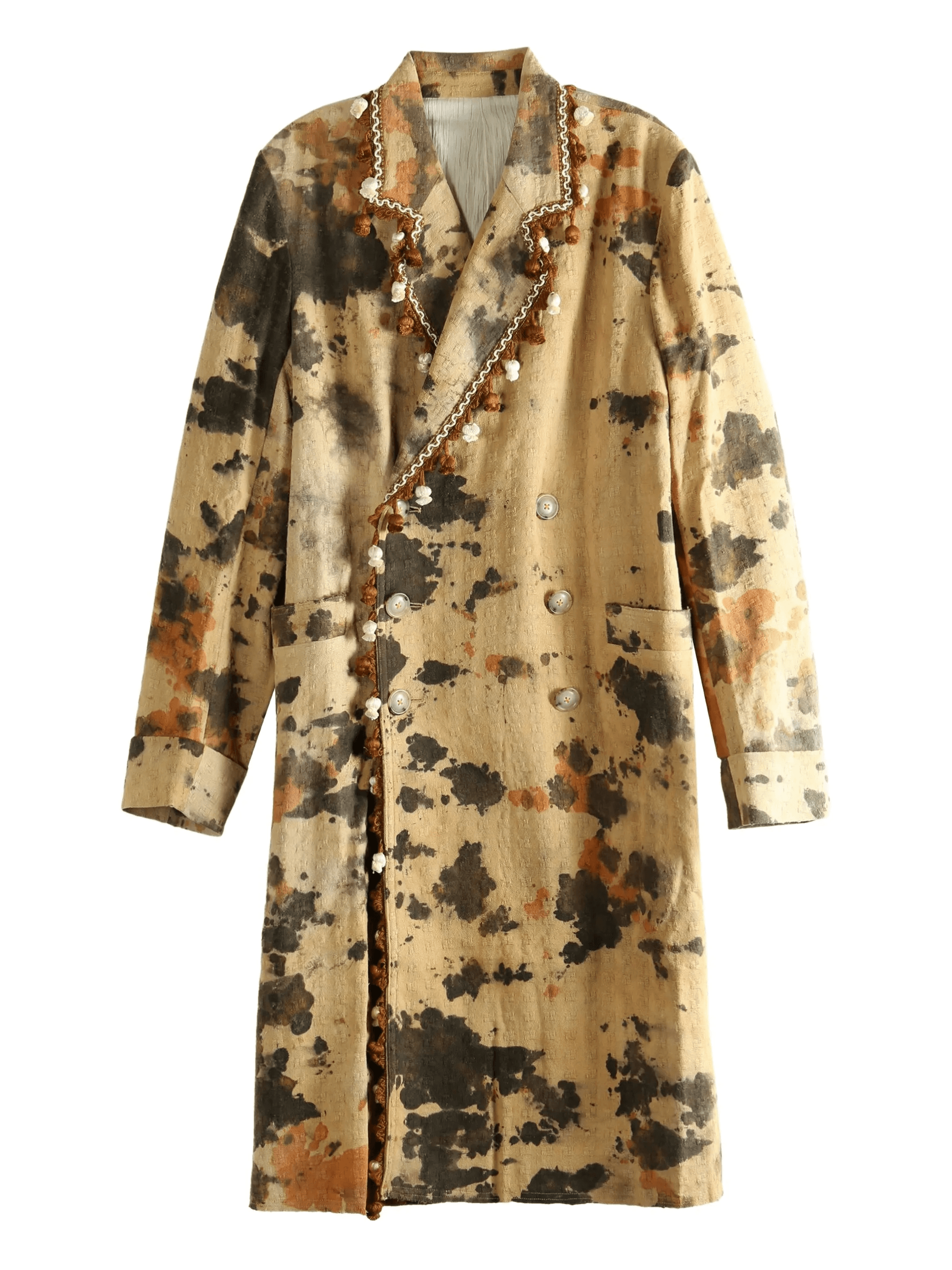 double-breasted scalloped coat - Image 1