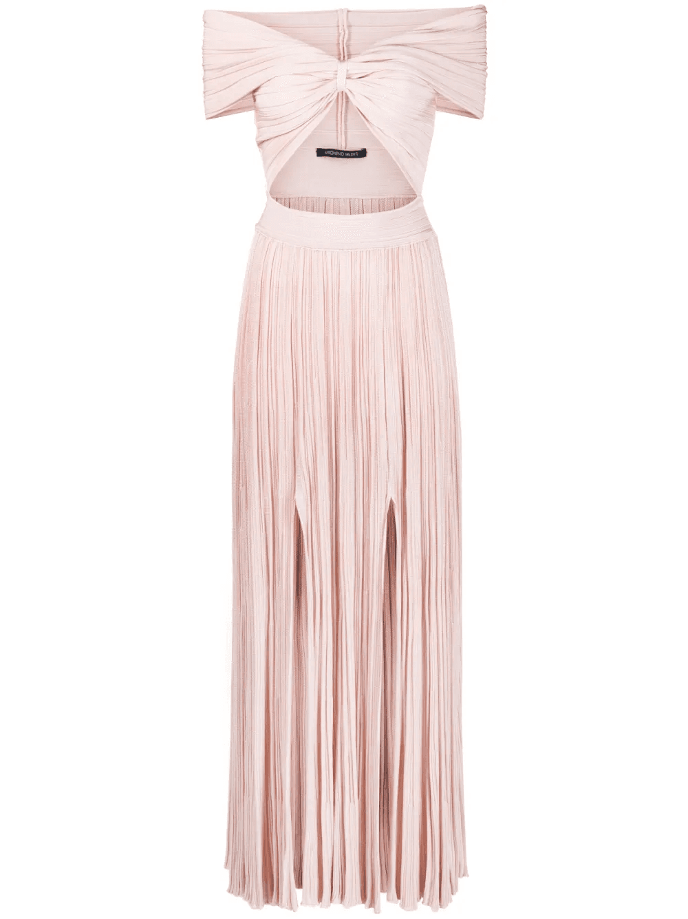 plissé-effect knit cut-out dress - Image 1