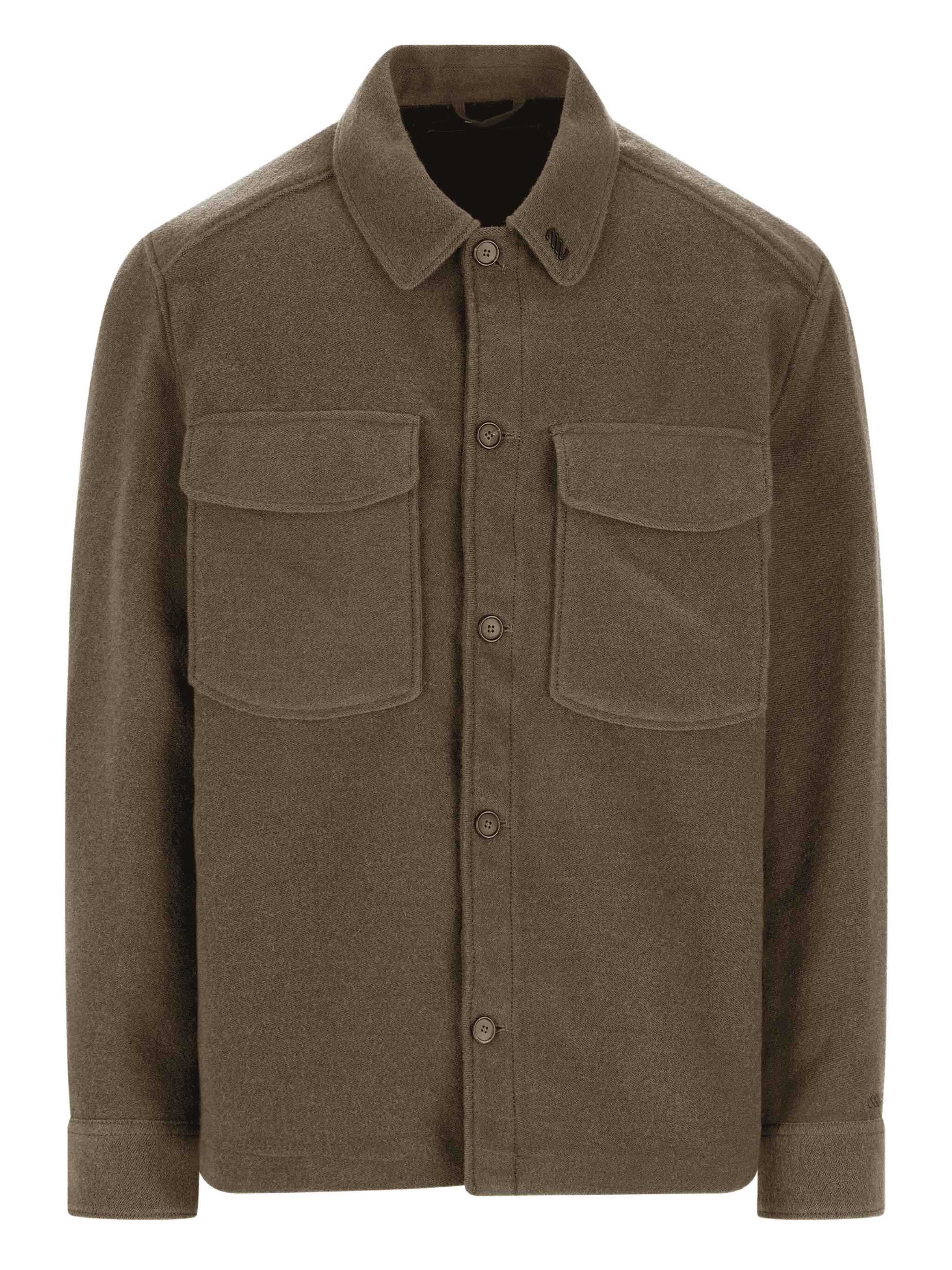 patch-pocket button shirt jacket - Image 1