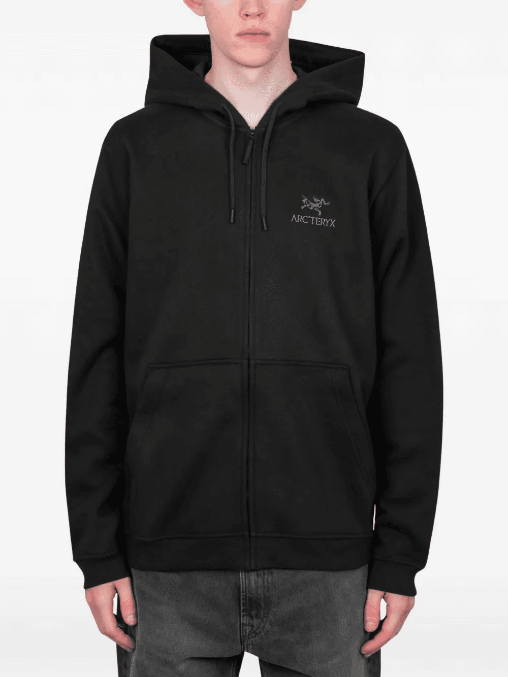 logo-embroidered zip-up hoodie - Image 1