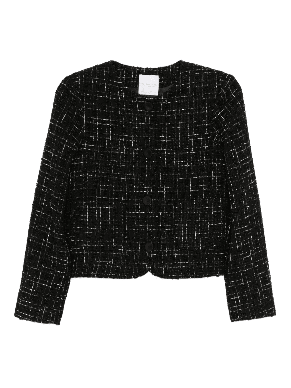 button-down tweed jacket - Image 1