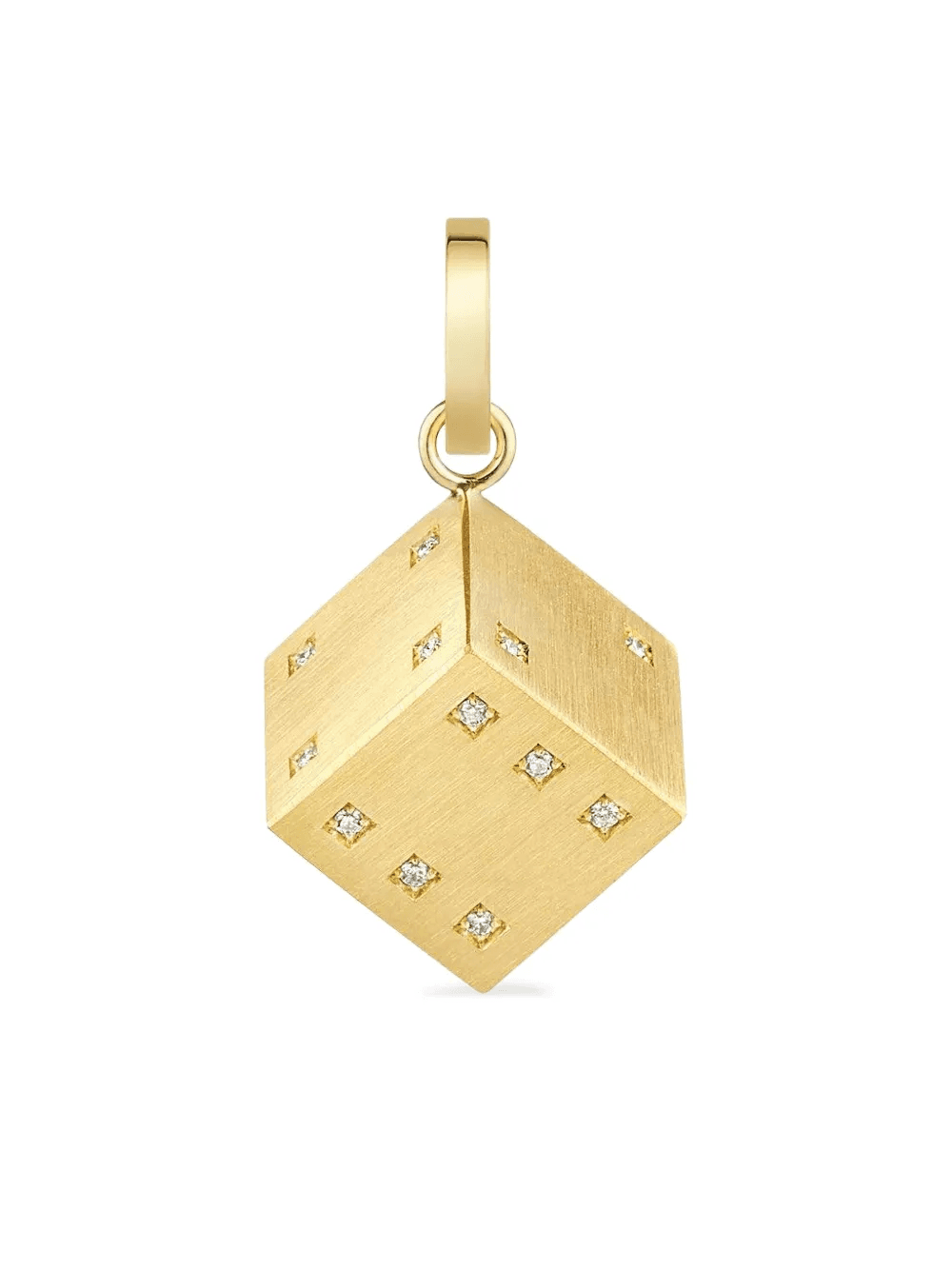 18K Yellow Gold Dado diamond charm - Image 1