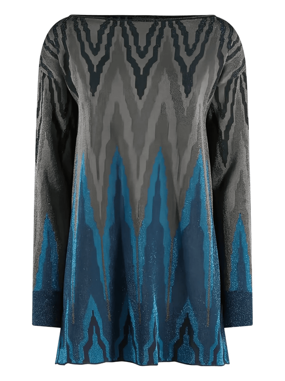zigzag-pattern lamé jumper - Image 1