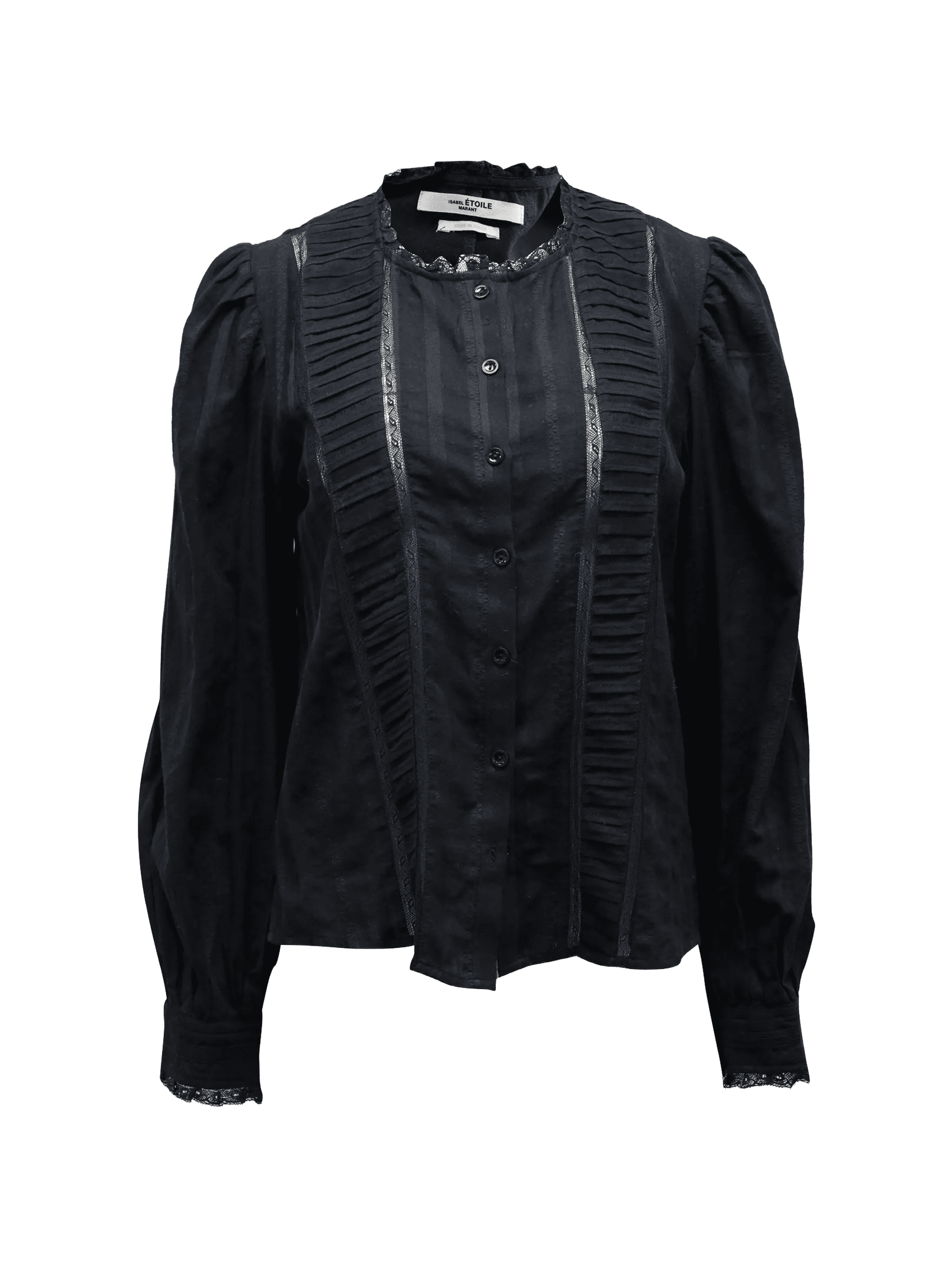 button-front pleated blouse - Image 1