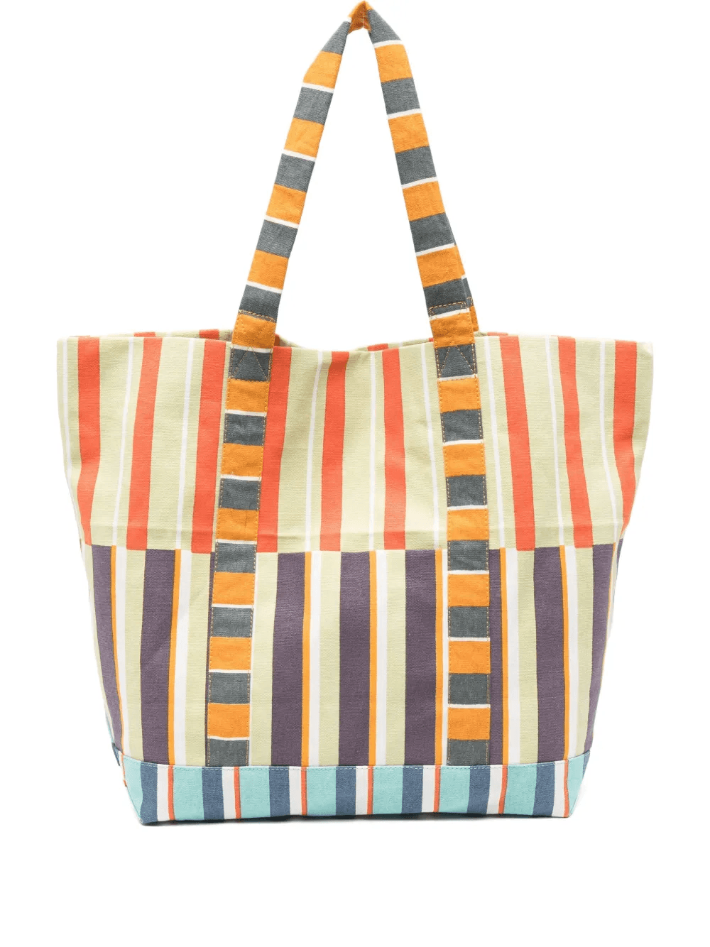 striped panel tote bag - Image 1