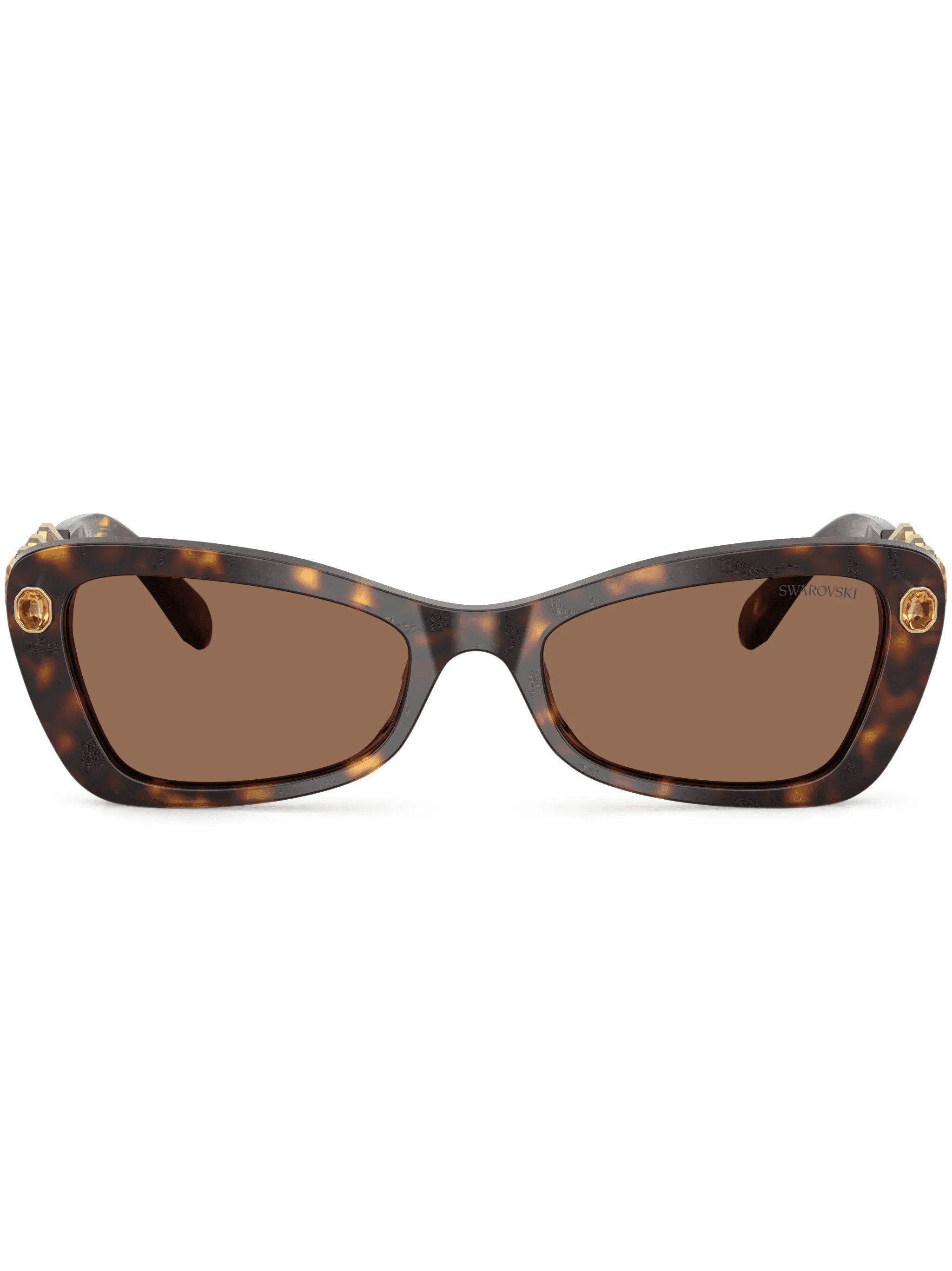 crystal-embellished tortoiseshell-effect sunglasses - Image 1