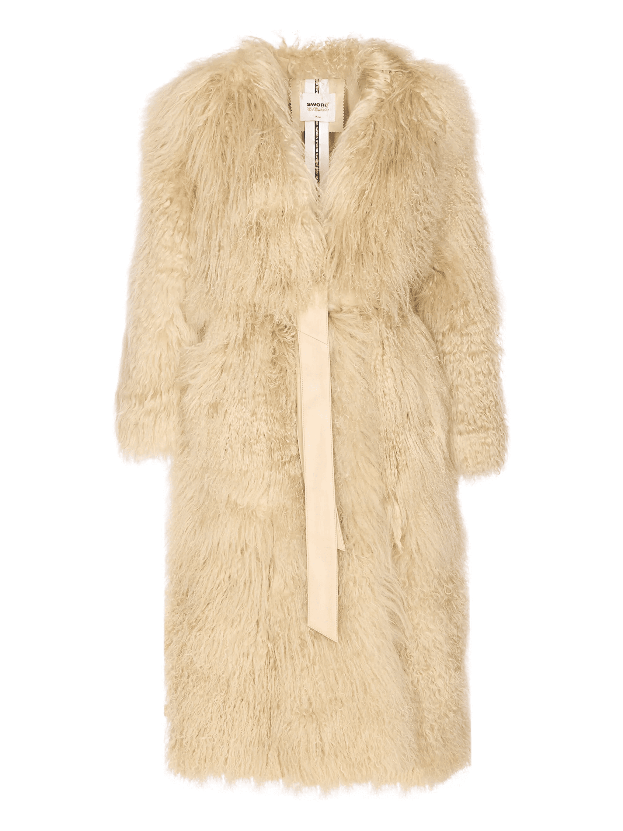 belted fur coat - Image 1