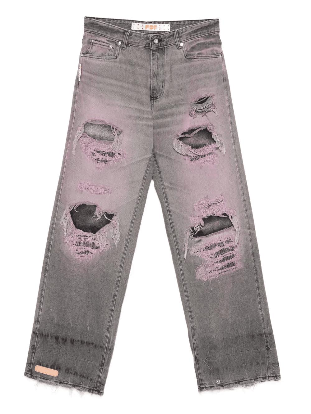 distressed frayed jeans - Image 1
