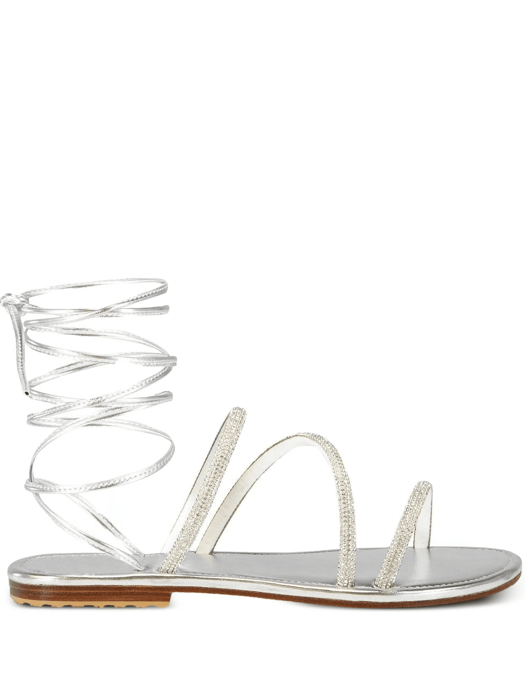 crystal-embellished lace-up sandals - Image 1