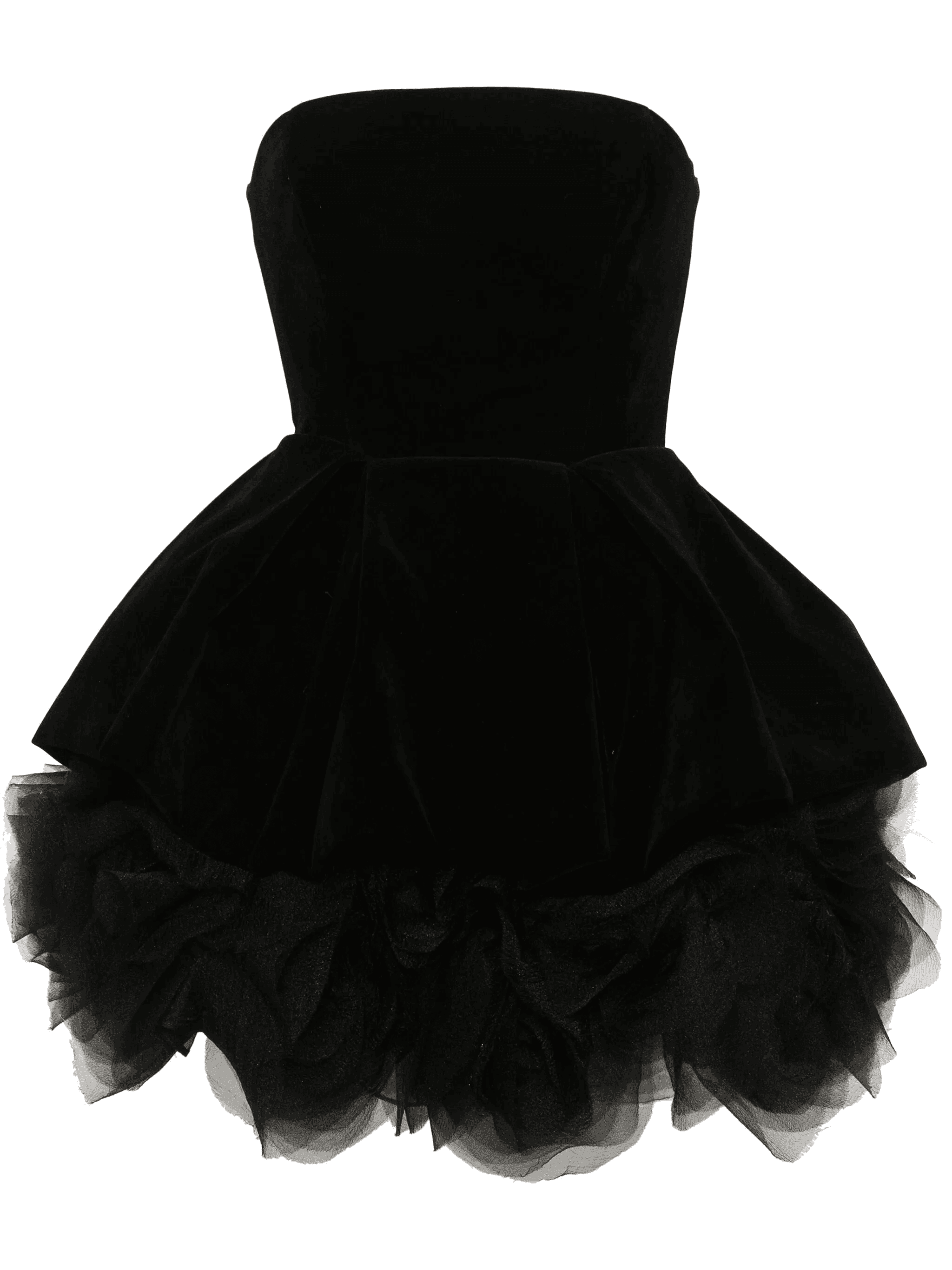 strapless velvet mini dress - Image 1