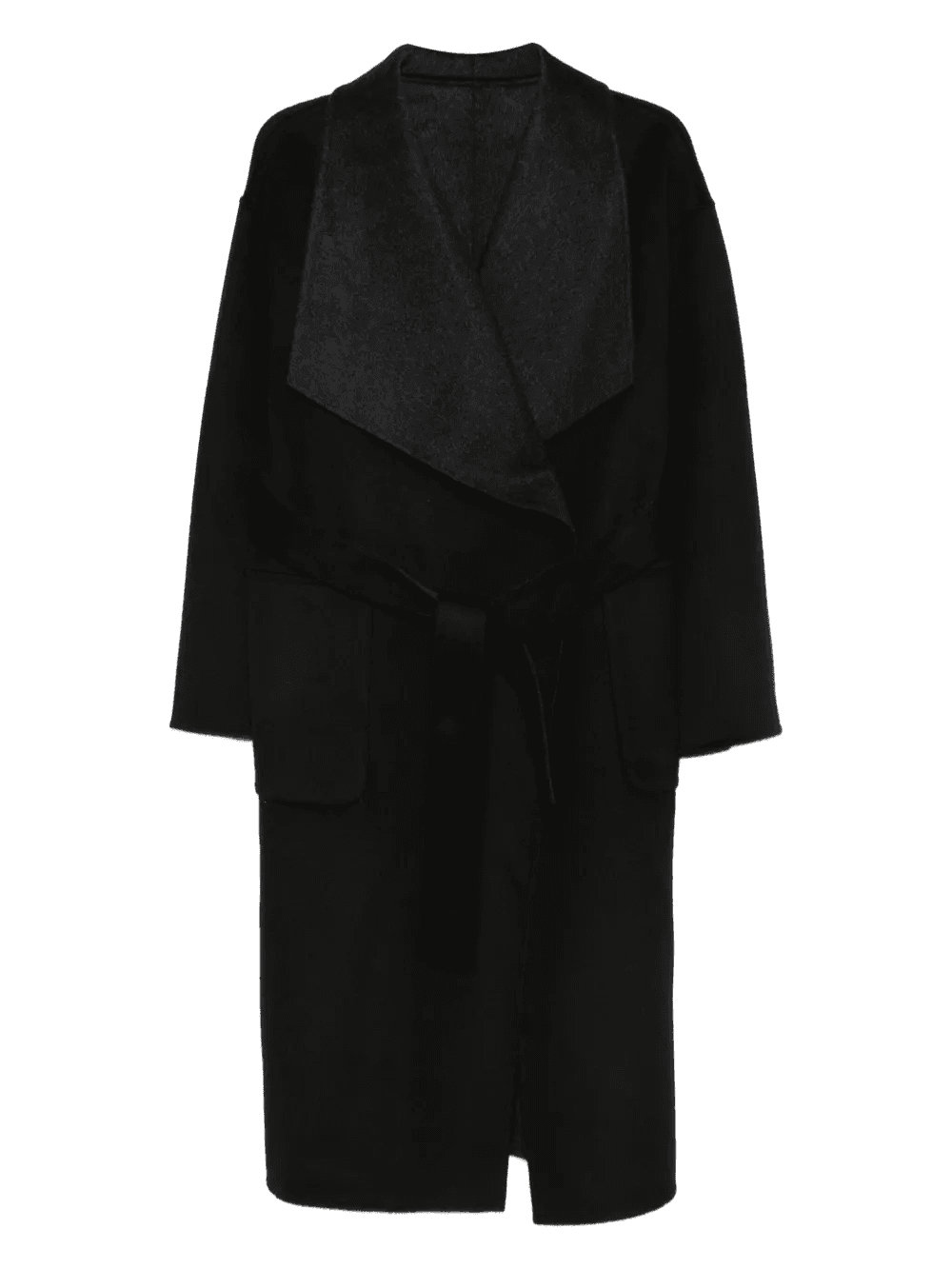 belted wrap single-breasted coat - Image 1