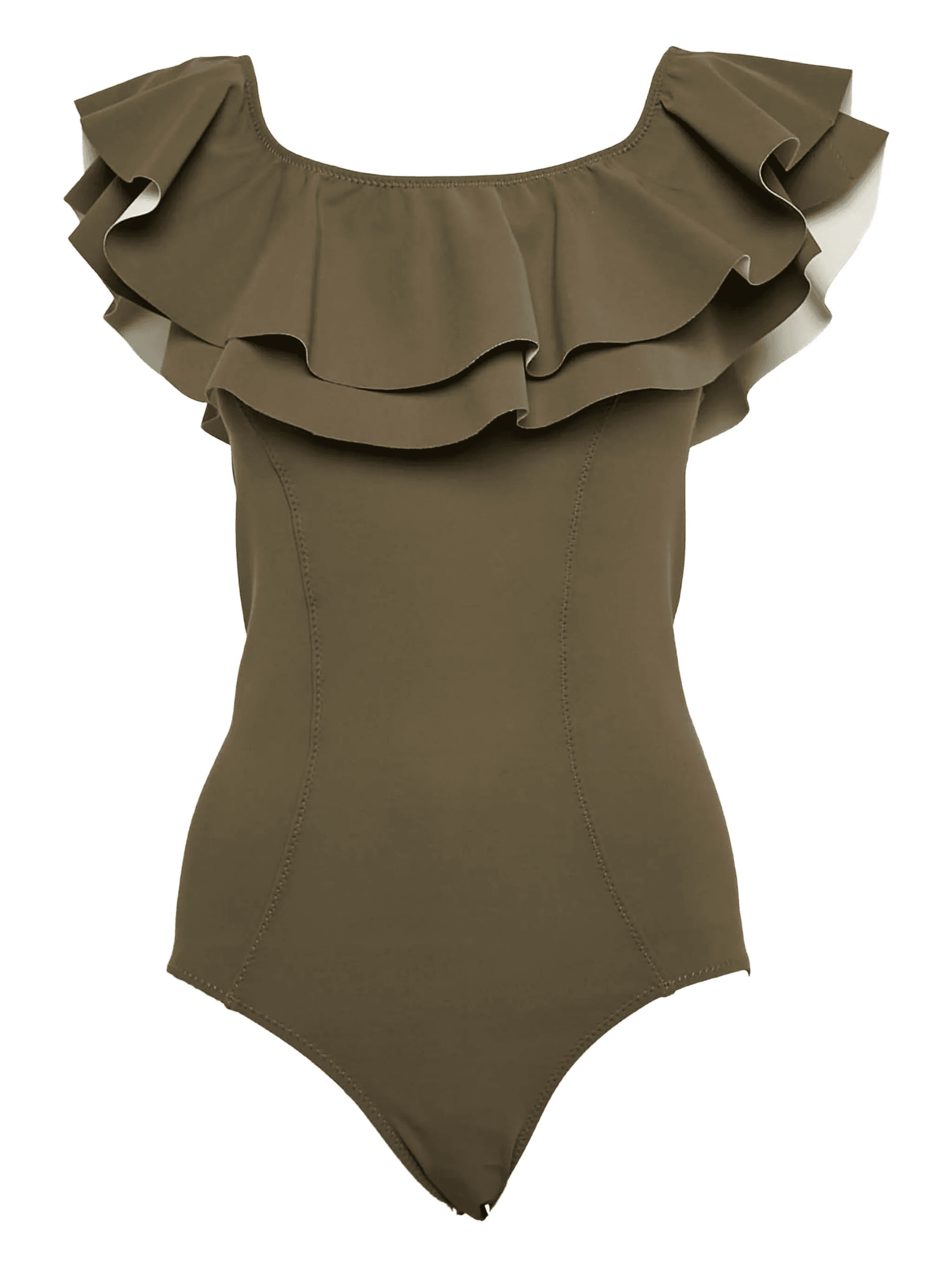 ruffled-panel swimsuit - Image 1