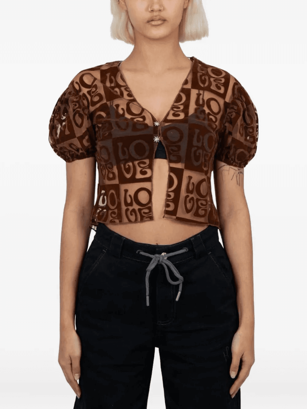 puff-sleeve blouse - Image 1