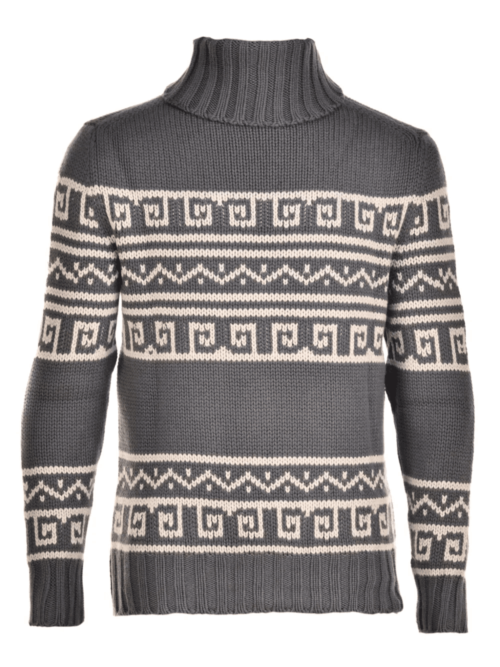 patterned turtleneck sweater - Image 1