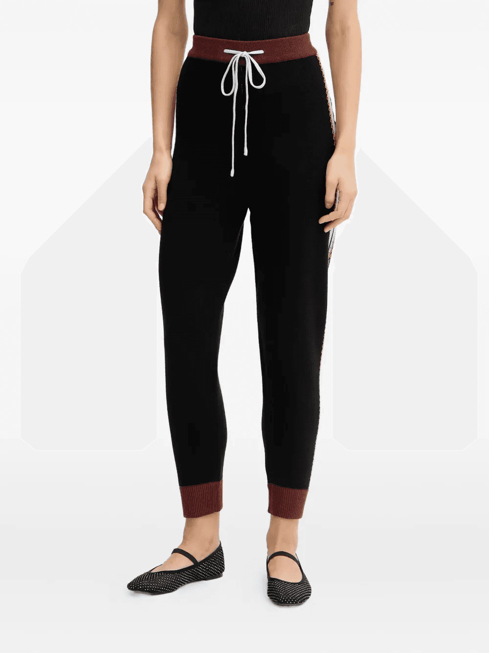 drawstring palm tree track pants - Image 1