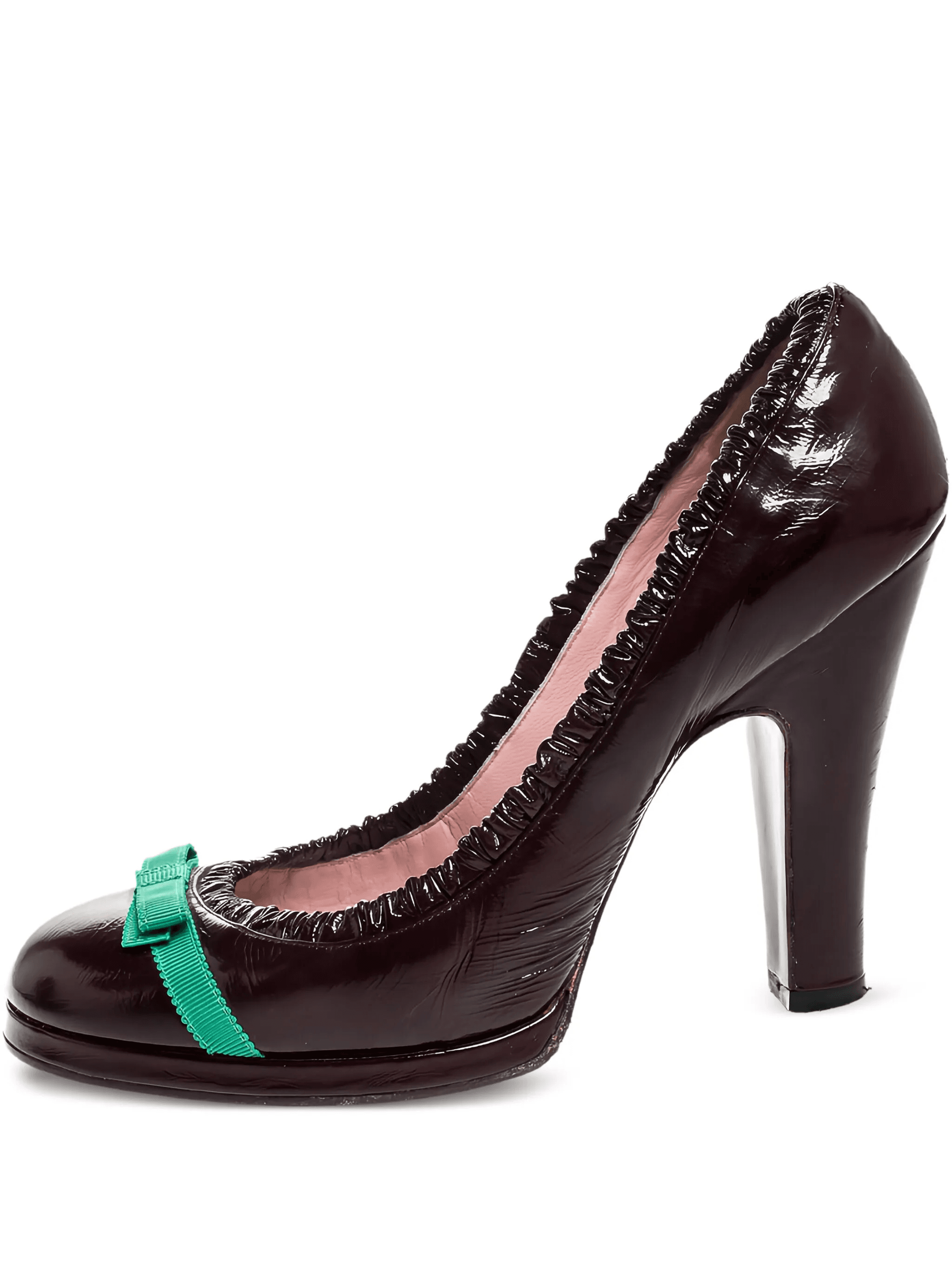 pre-owned 105mm leather pumps - Image 1