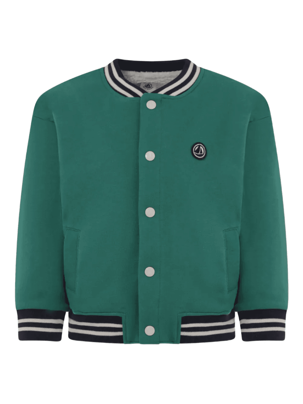 button-fastening ribbed-trim bomber jacket - Image 1