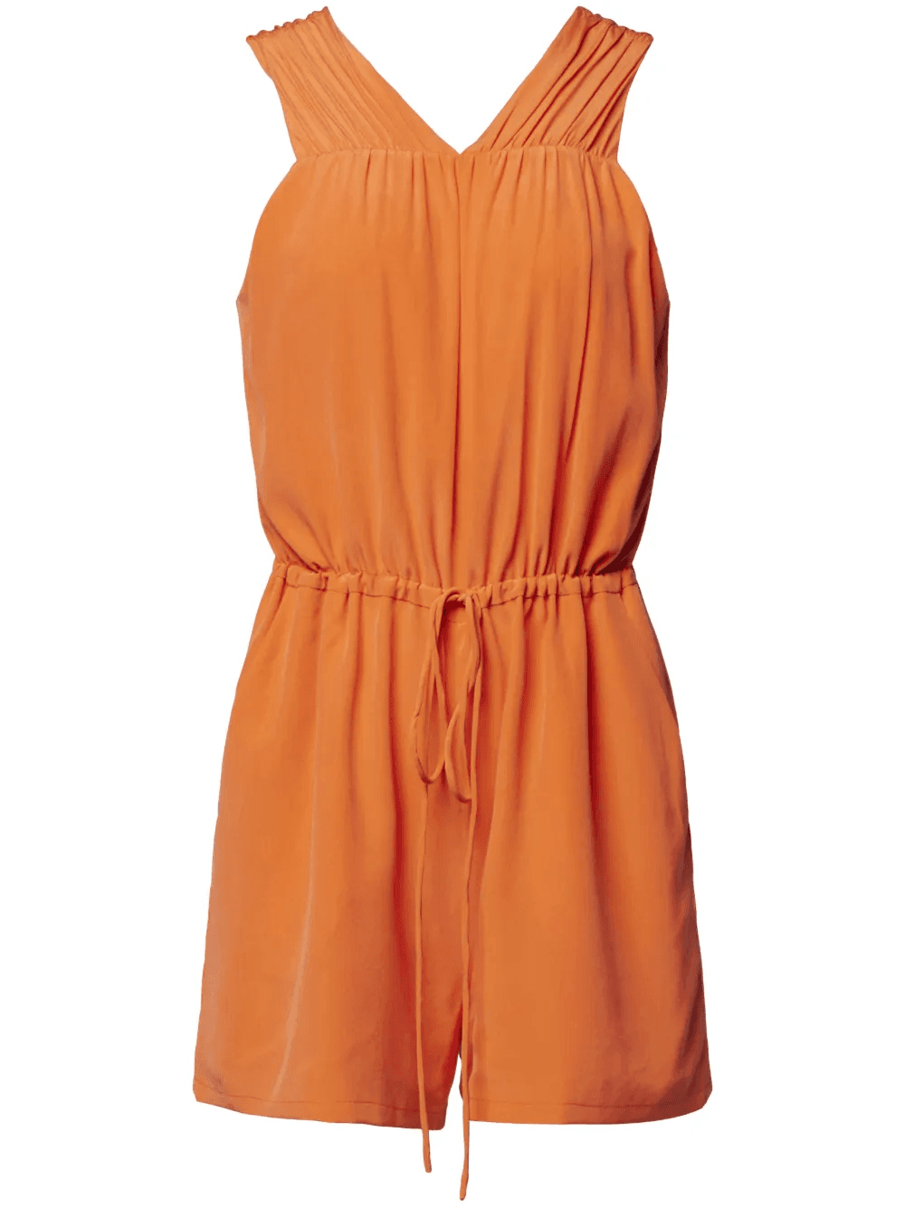 drawstring-fastening silk playsuit - Image 1
