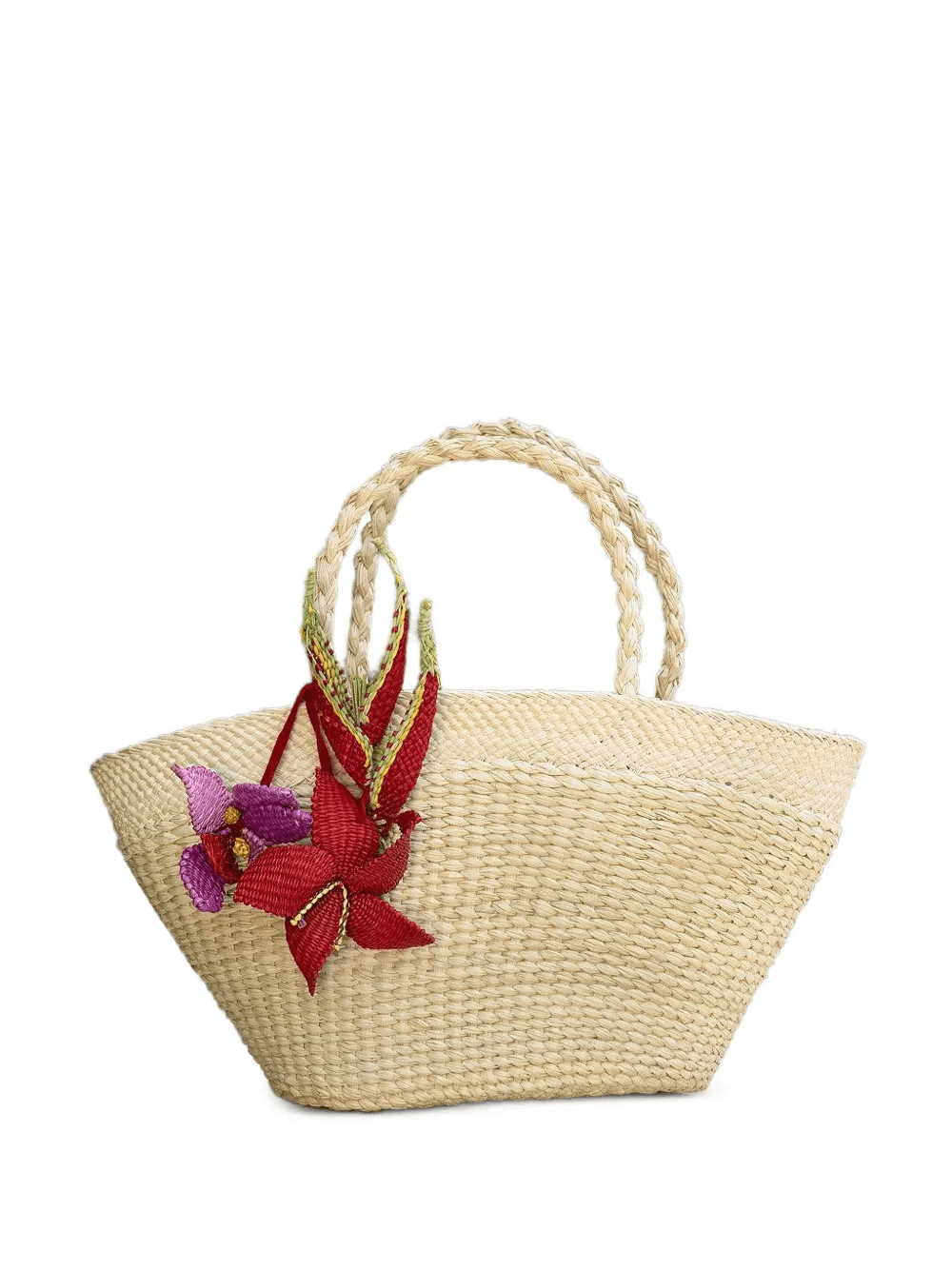 flower-embellishment tote bag - Image 1