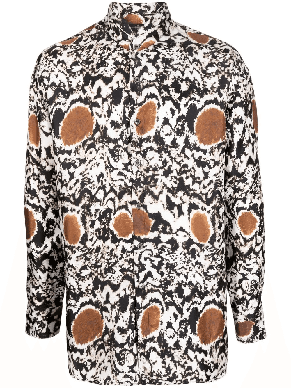 abstract-pattern long-sleeve shirt - Image 1