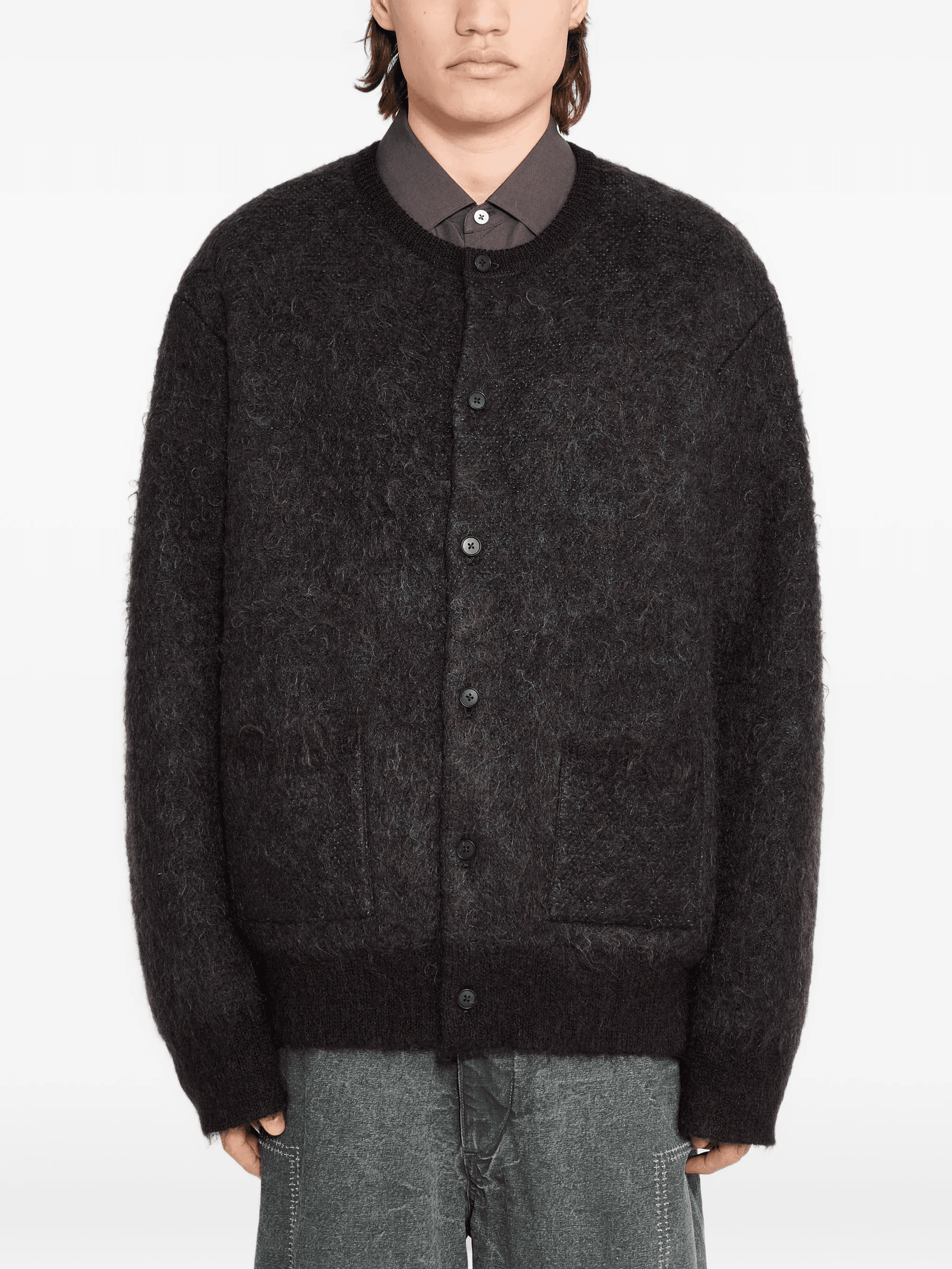 jacquard pocket cardigan - Image 1