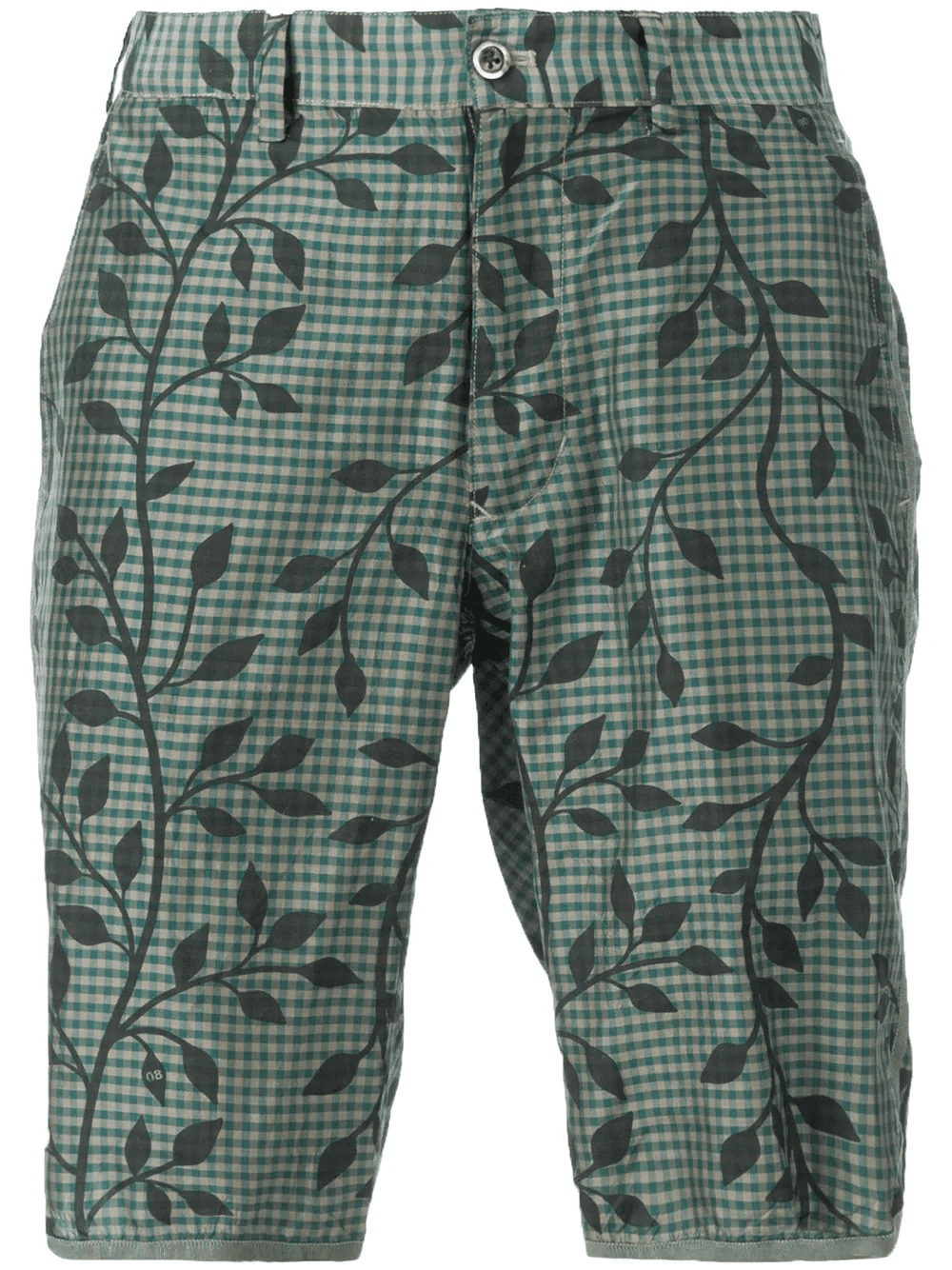 gingham and floral print shorts - Image 1