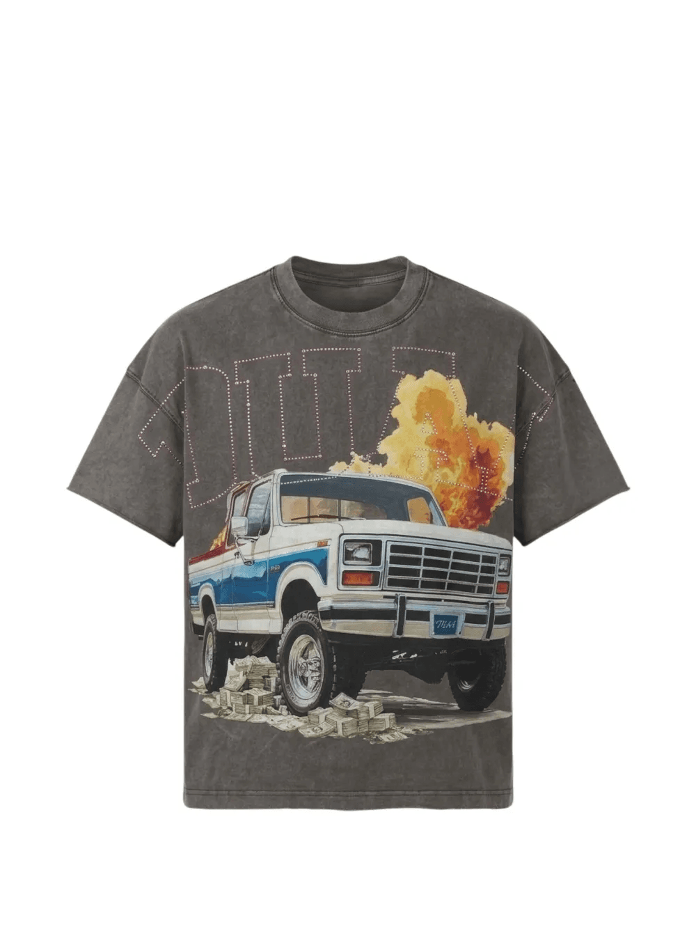 graphic rhinestone T-shirt - Image 1