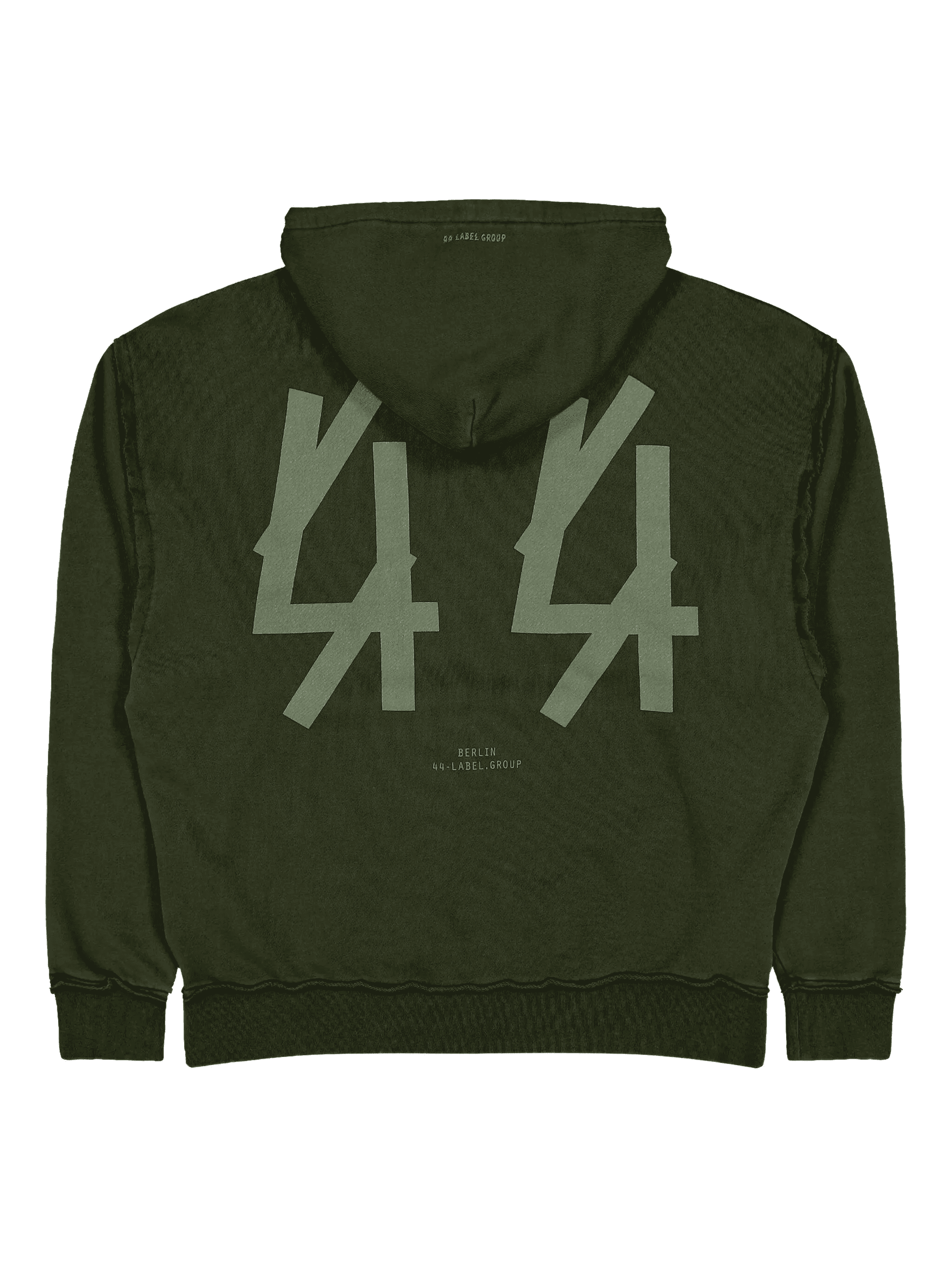logo-print kangaroo-pocket hoodie - Image 1