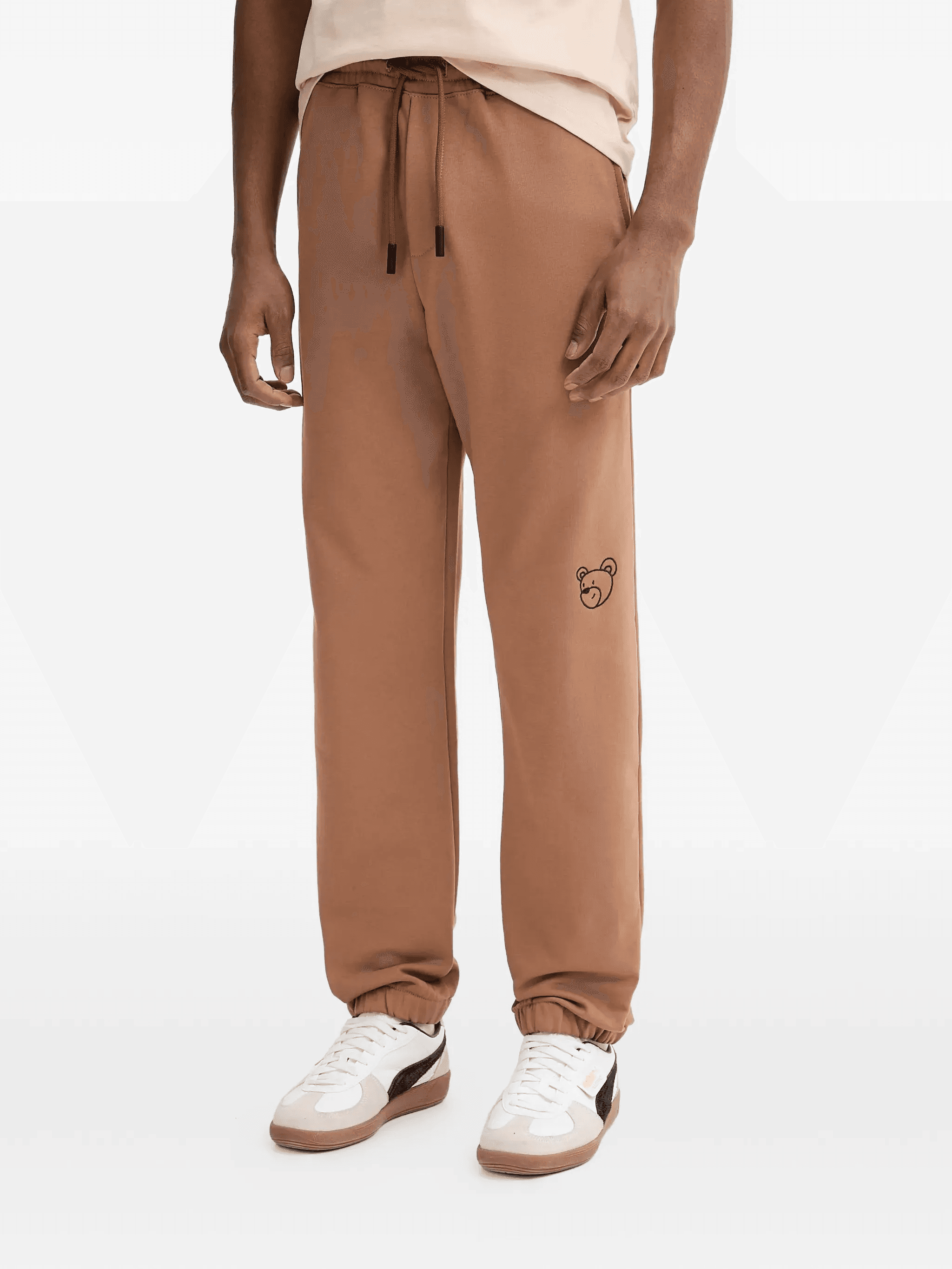 bear-motif drawstring trousers - Image 1
