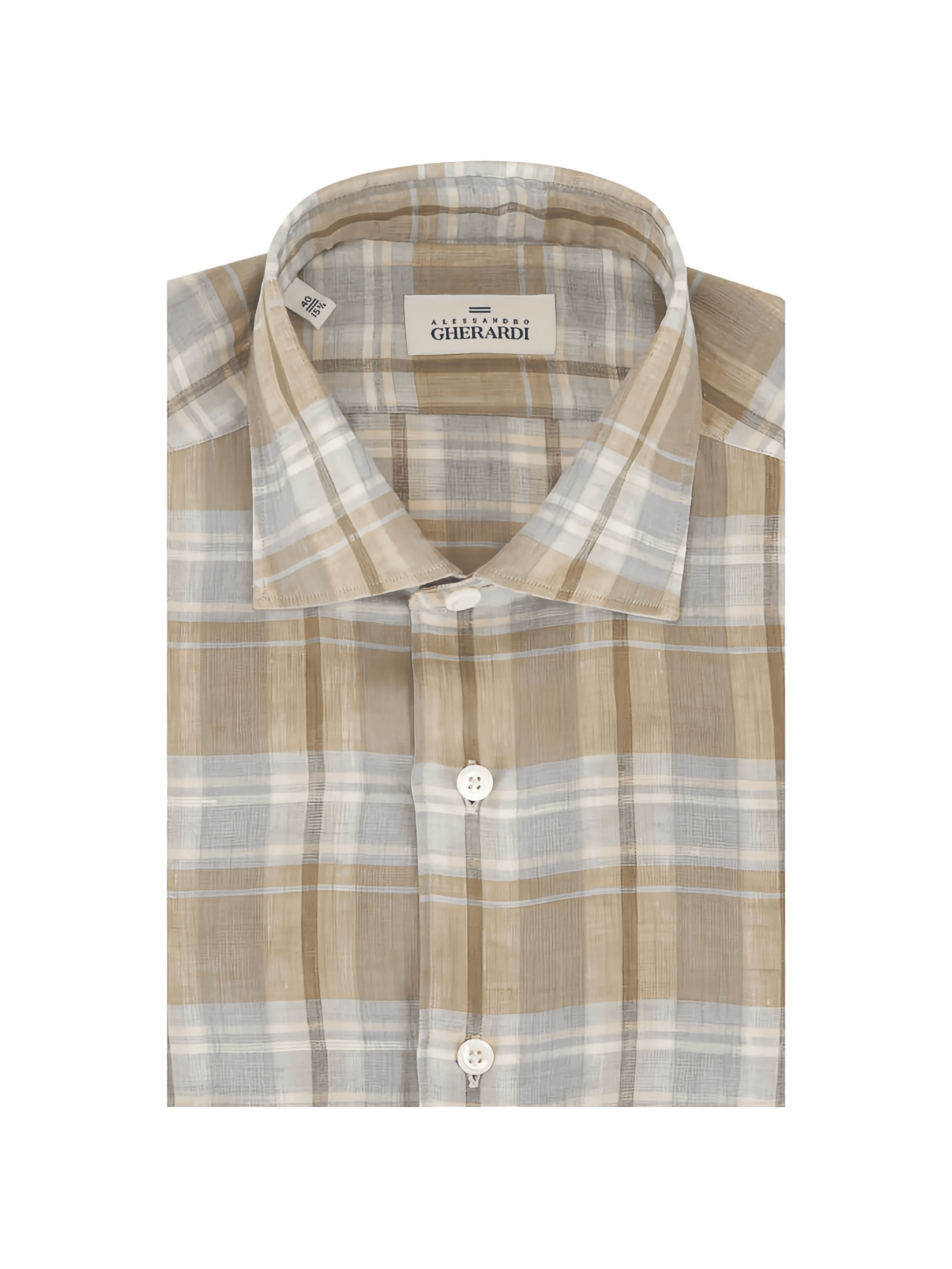 plaid linen shirt - Image 1