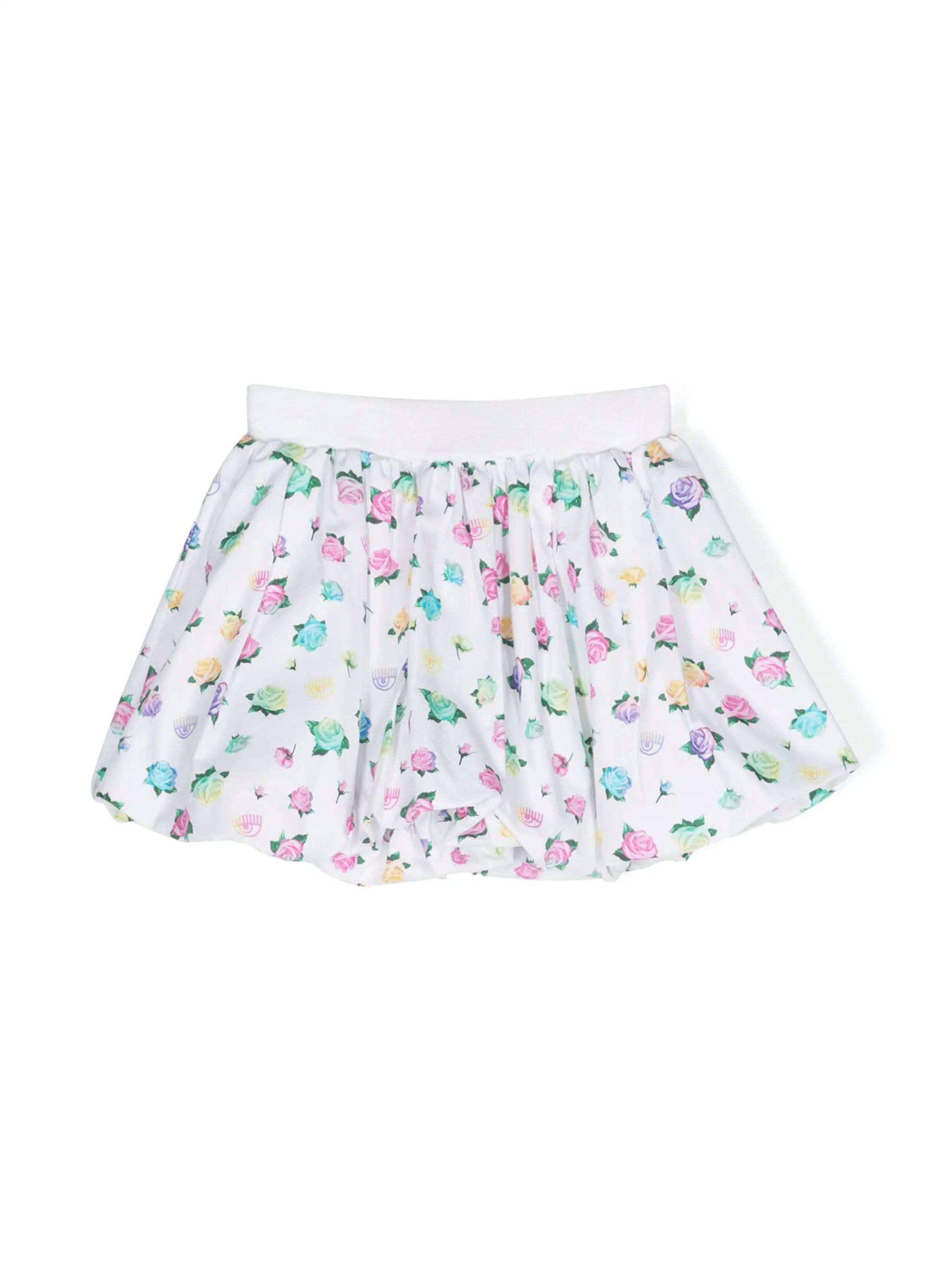 Eyelike-motif floral-print skirt - Image 1