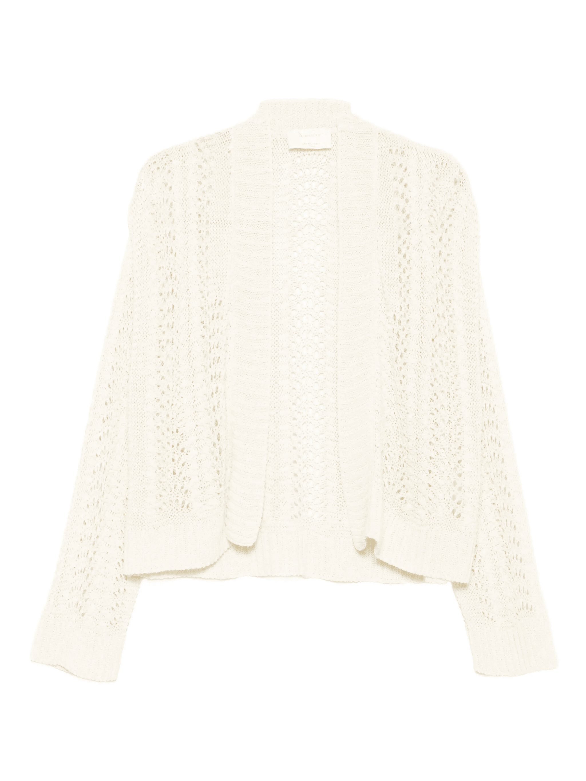 open-front lace-knit cardigan - Image 1