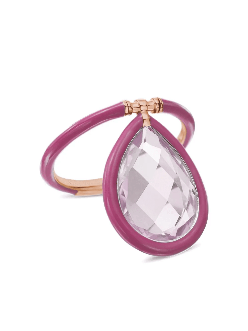 large rose quartz flip ring - Image 1