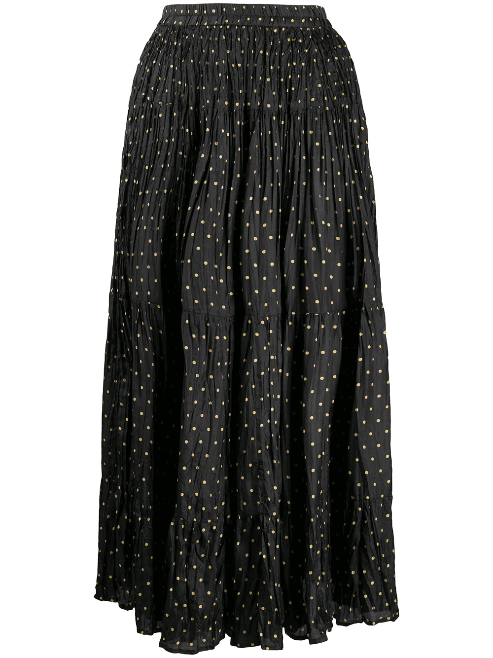 polka dot print creased skirt - Image 1