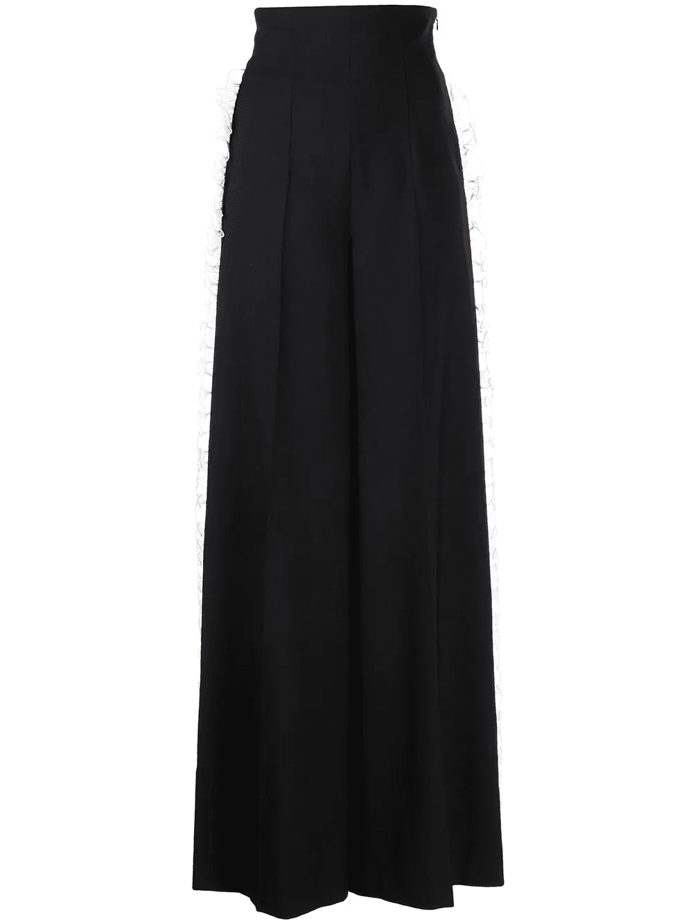 ruffle wide-leg tailored trousers - Image 1