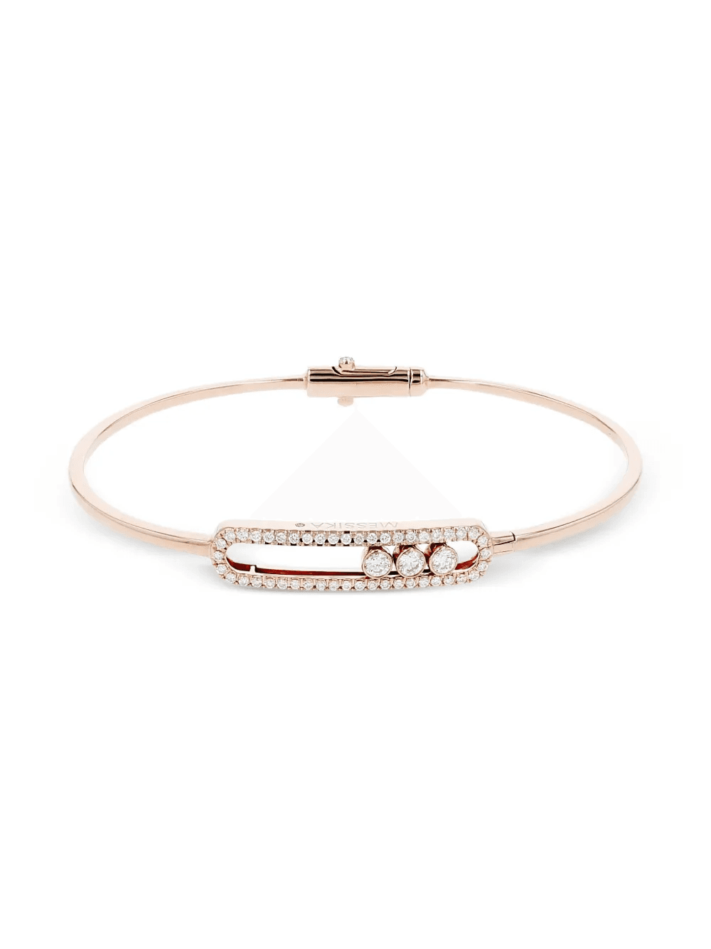 2010's Move diamond pink gold bangle bracelet - Image 1