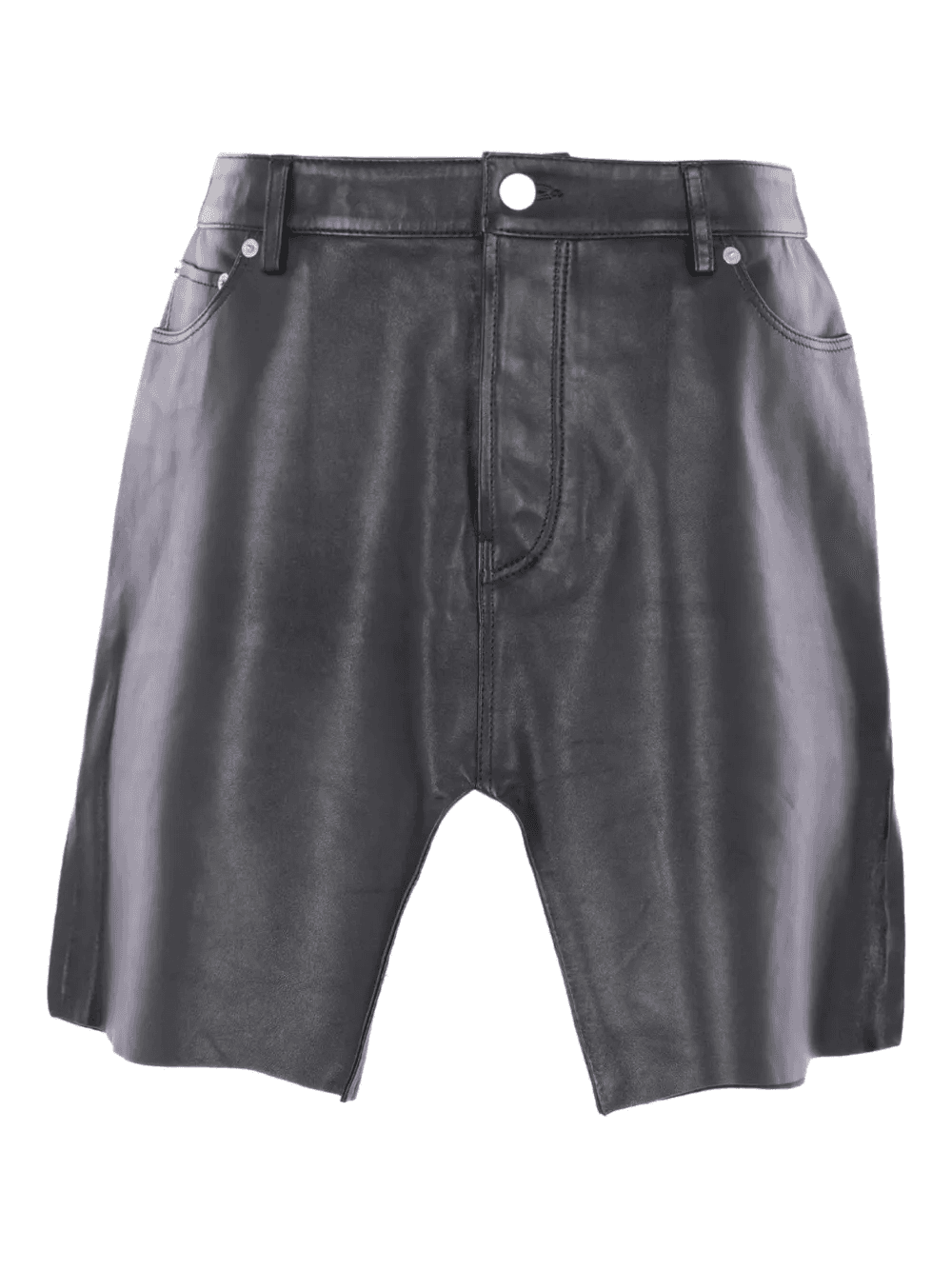 side-pockets leather shorts - Image 1