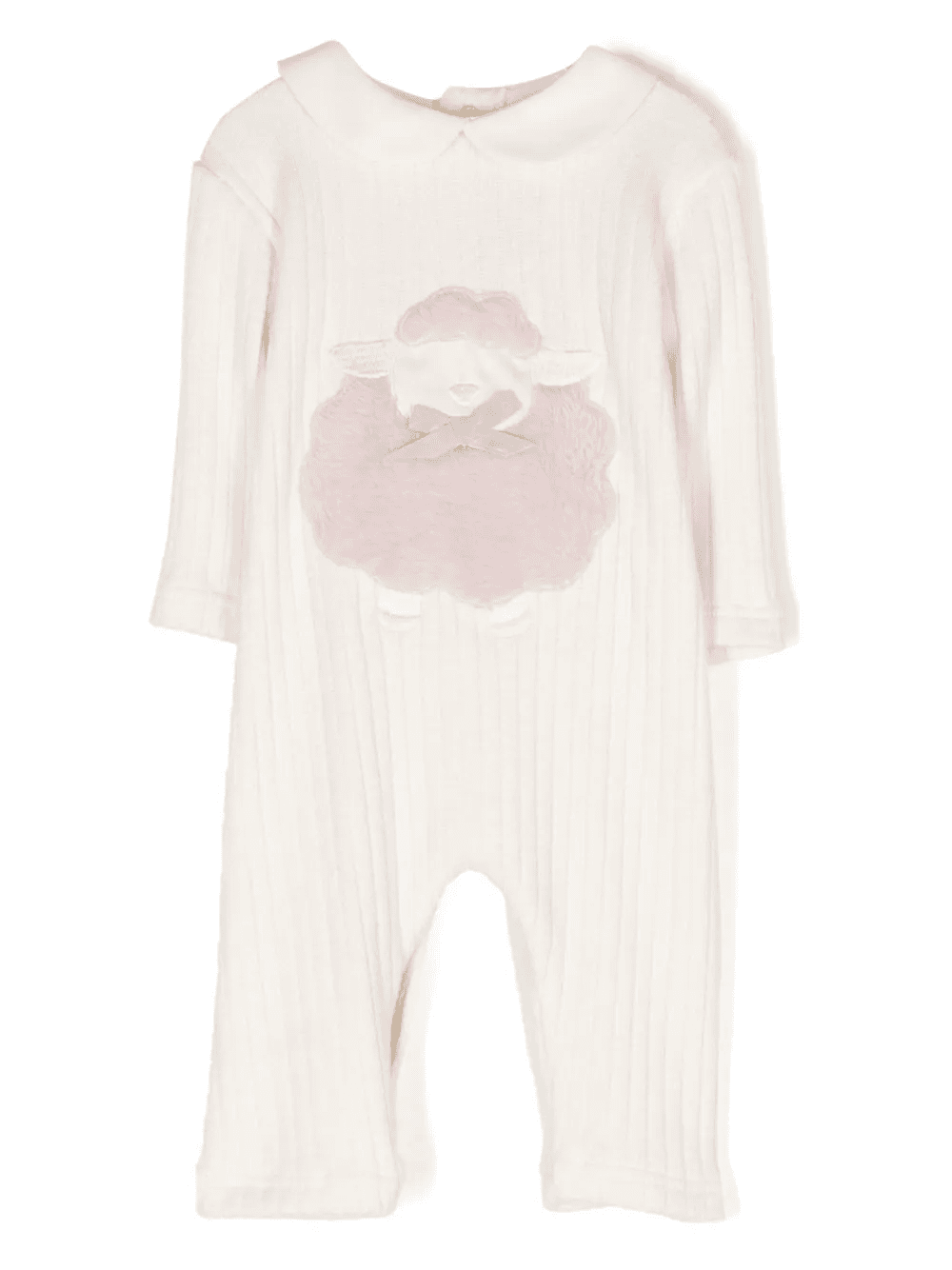 embroidered-design ribbed-knit bodysuit - Image 1