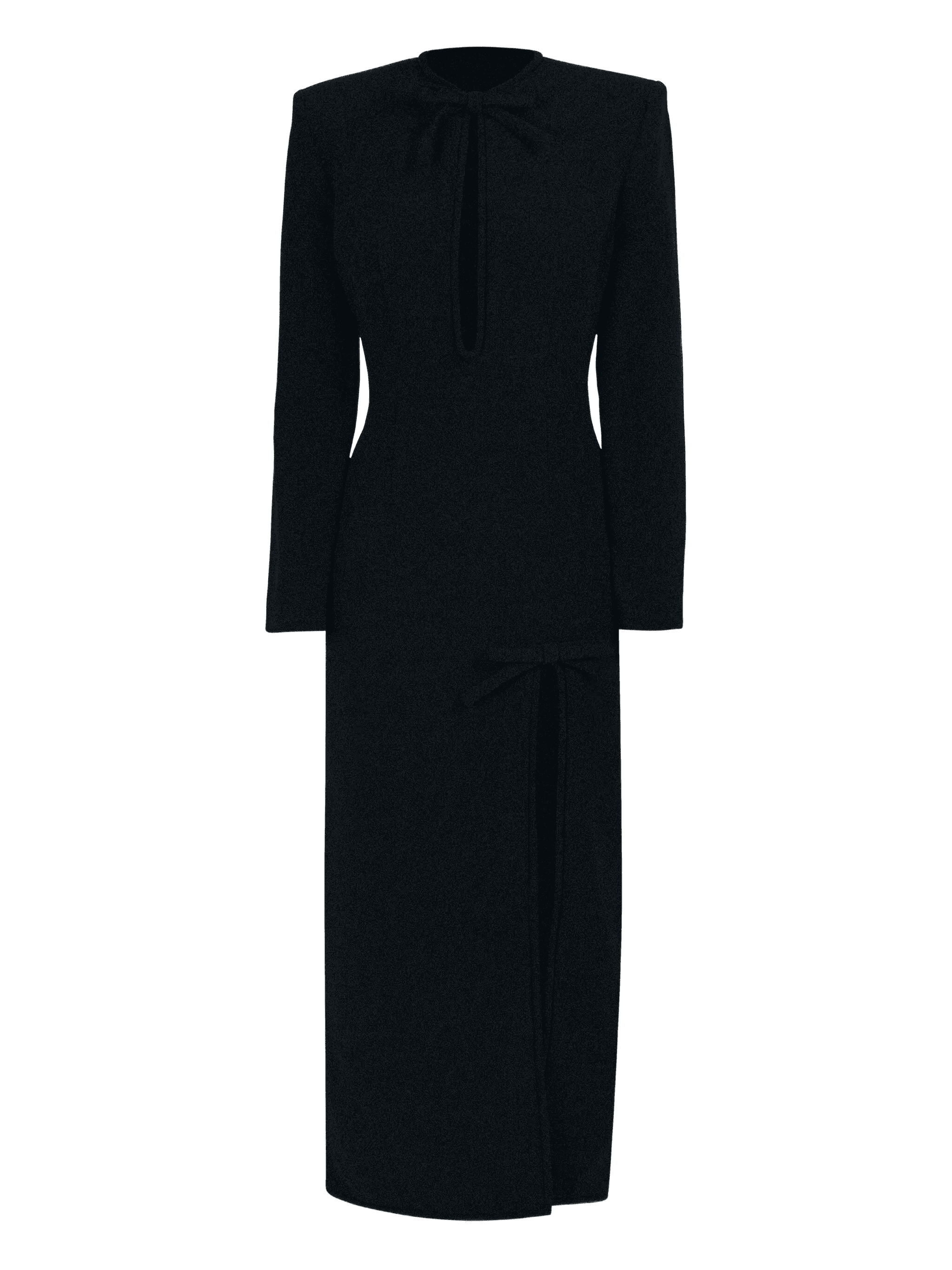 bow-detail long dress - Image 1