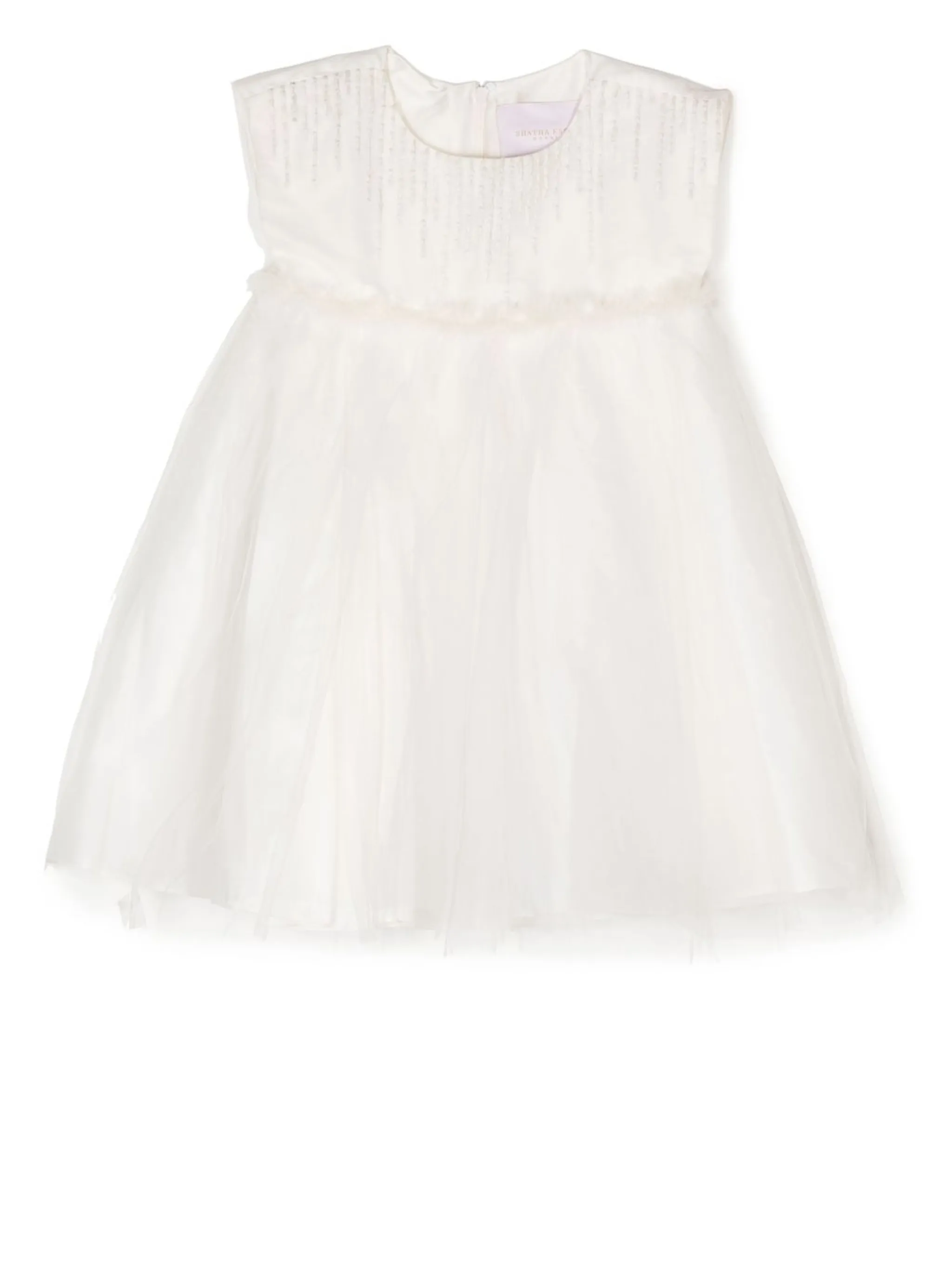 embroidered-panel detail dress - Image 1