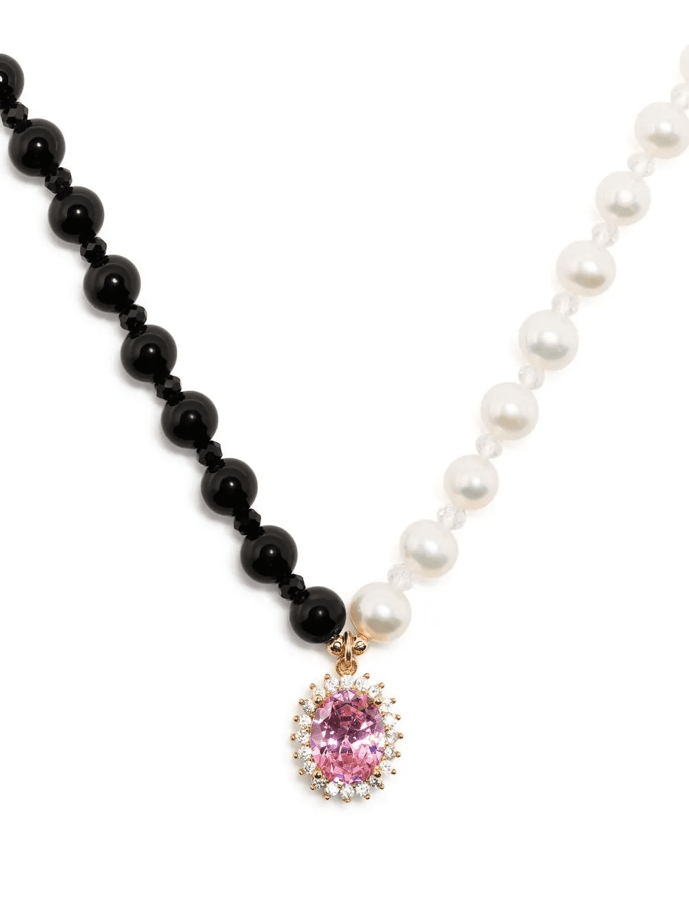 crystal-pendant pearl necklace - Image 1