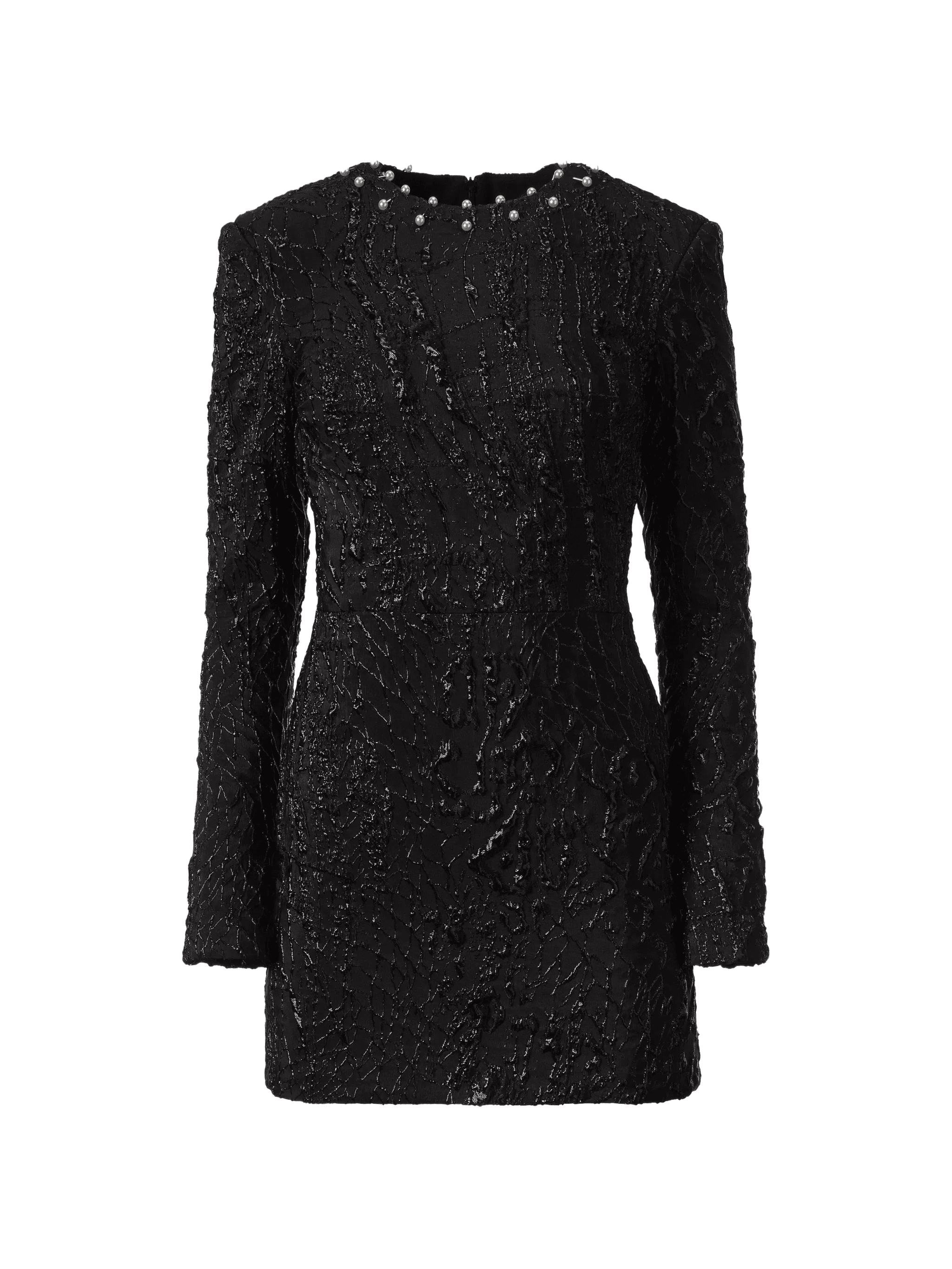 pearl-detail mini dress - Image 1