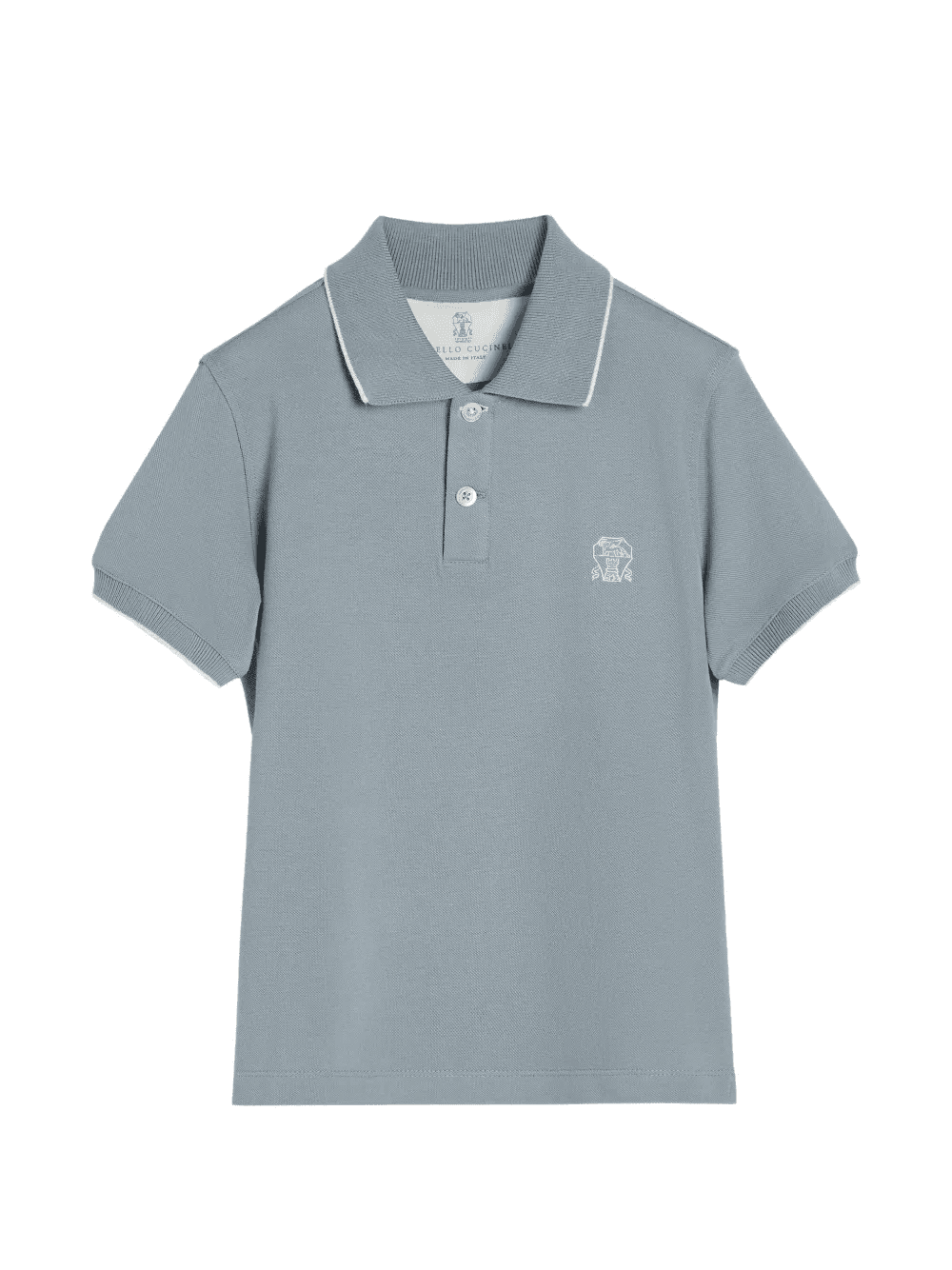 cotton piqué polo shirt with logo - Image 1