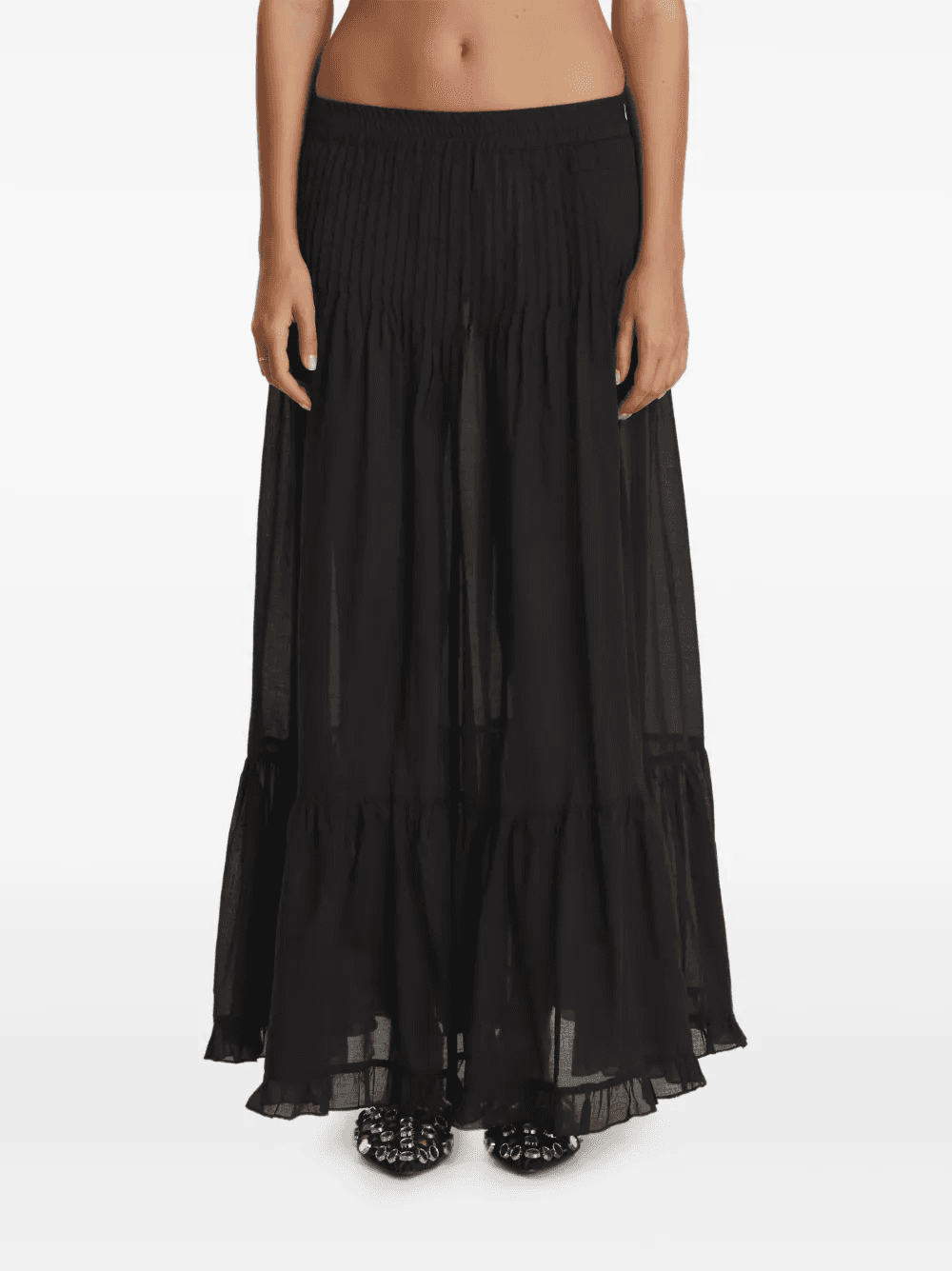 pleated maxi skirt - Image 1