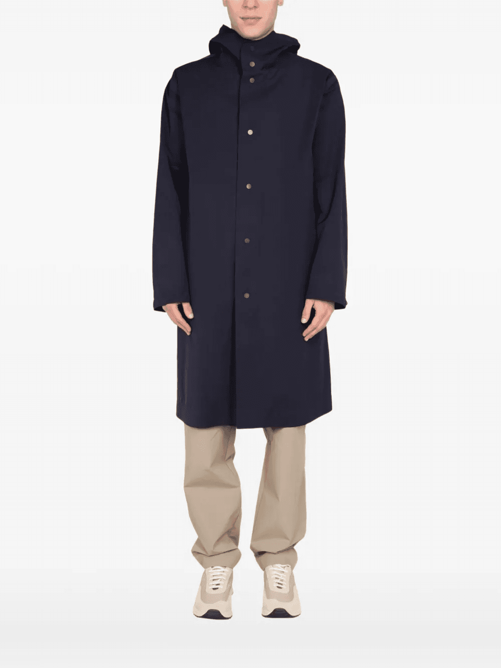 hooded trench coat - Image 1